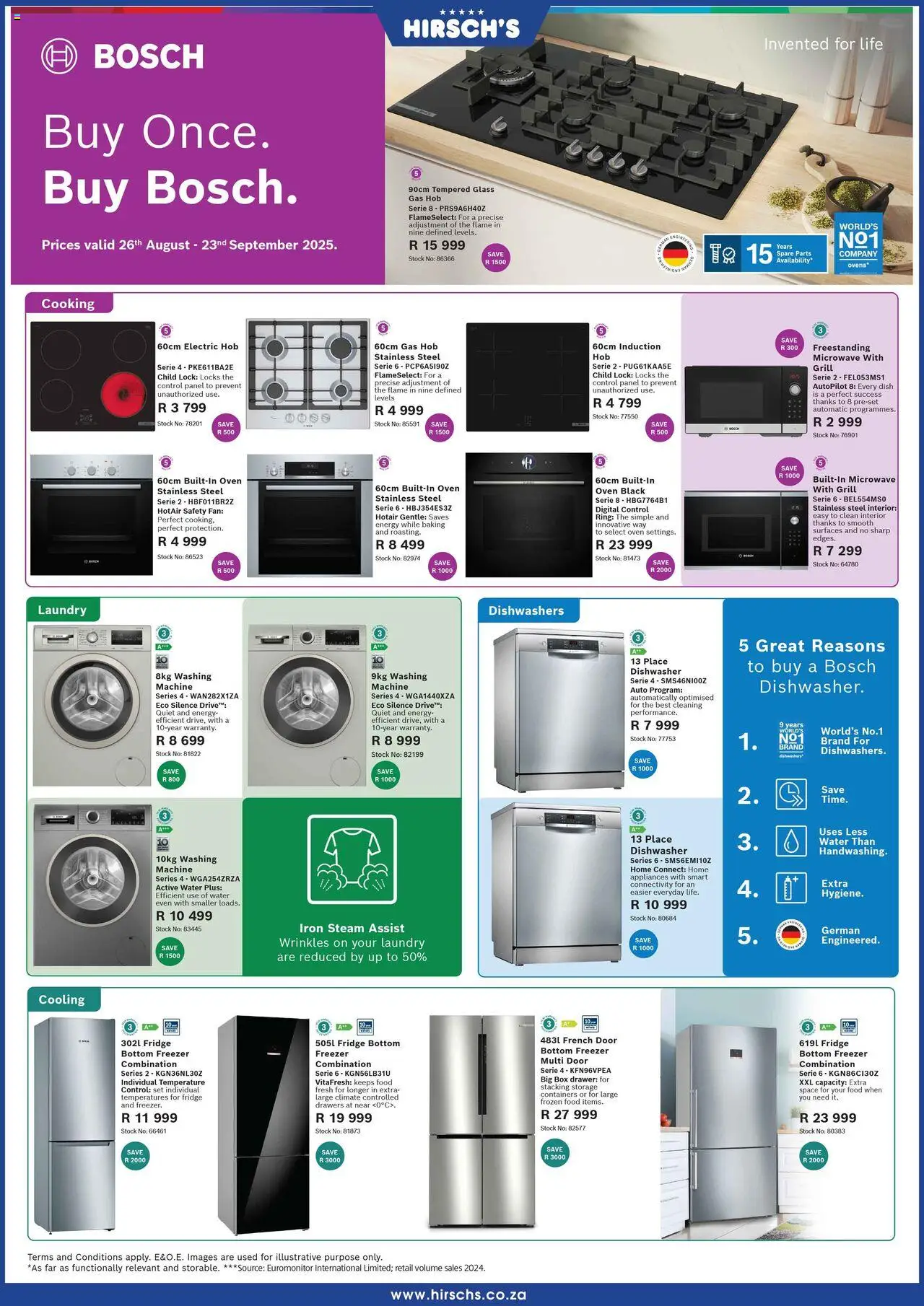Hirsch's Specials │ valid from 28.08.2025 | Page: 19 | Products: Freezer, Hob, Microwave, Water