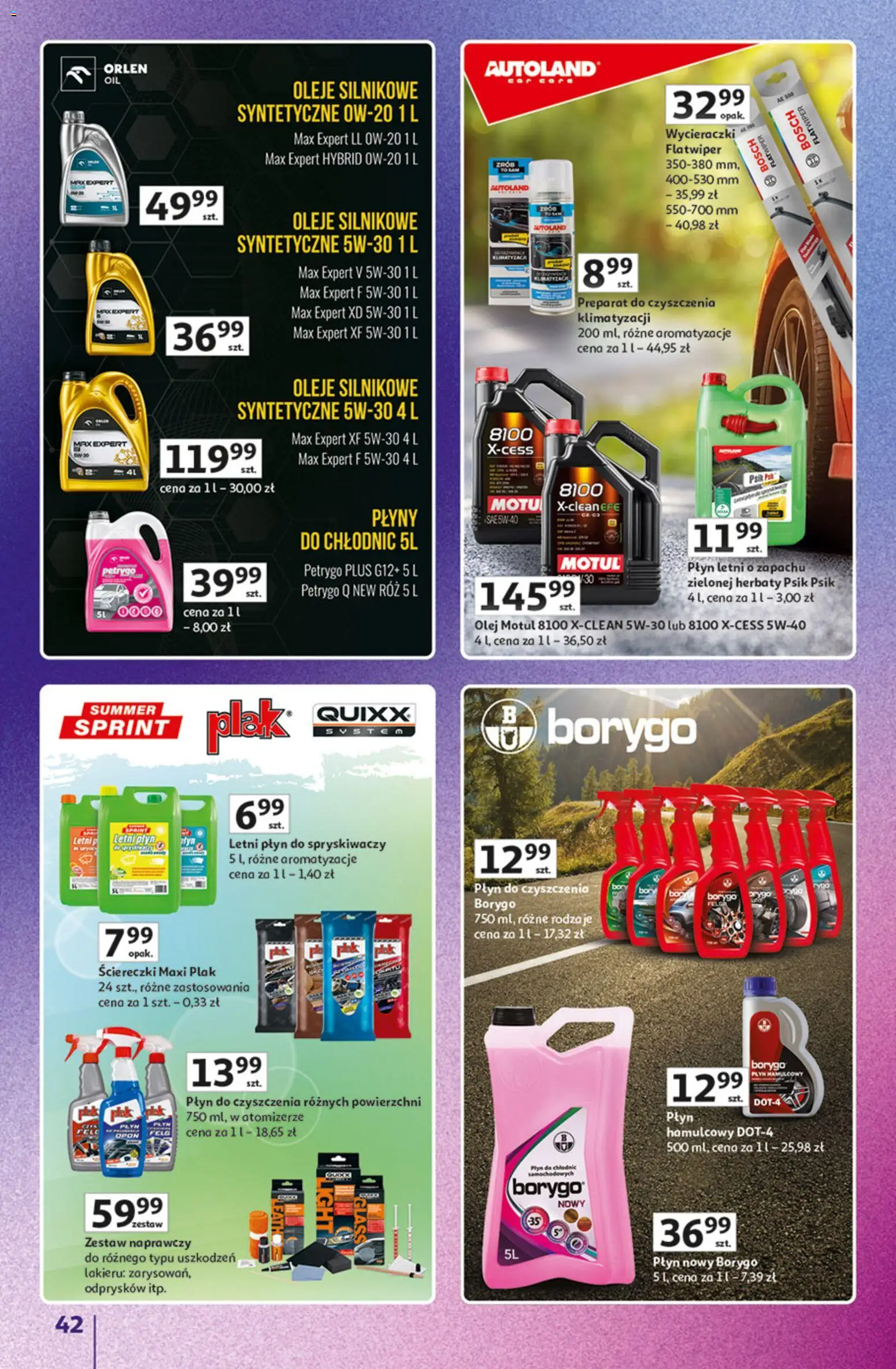 Auchan gazetka - Znane Marki Hipermarket od 23.04.2026 | Strona: 42 | Produkty: Płyn do spryskiwaczy, Olej, Róż