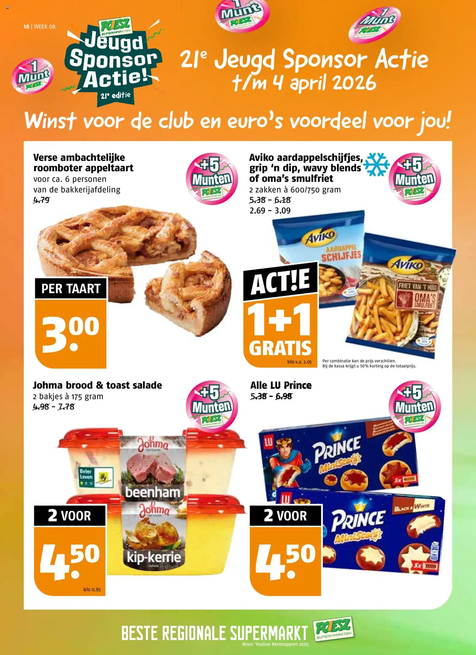 {H1} | Pagina: 18 | Producten: Brood, Salade, Friet, Appeltaart