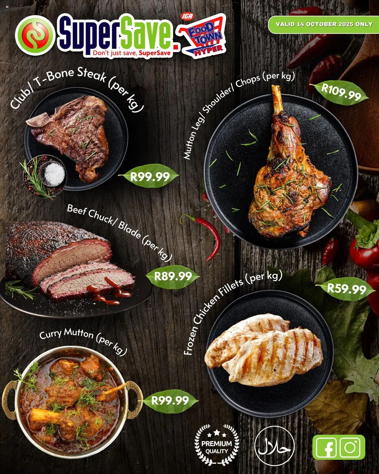 New Super Save catalogue – valid from 14.10.2025 | Page: 1 | Products: Steak, Chicken, Beef