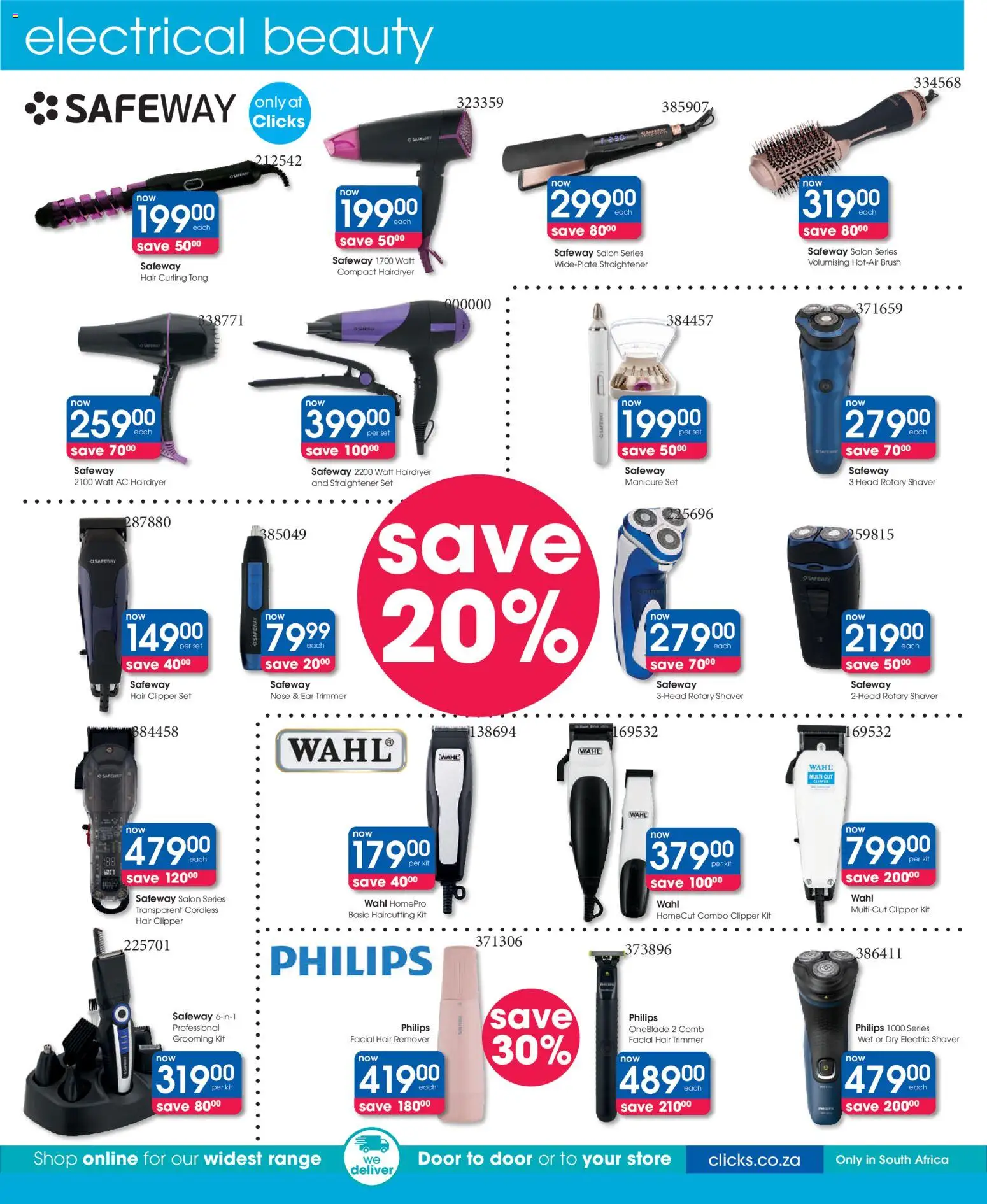 New Clicks catalogue – valid from 23.10.2025 | Page: 26 | Products: Hair clipper, Brush