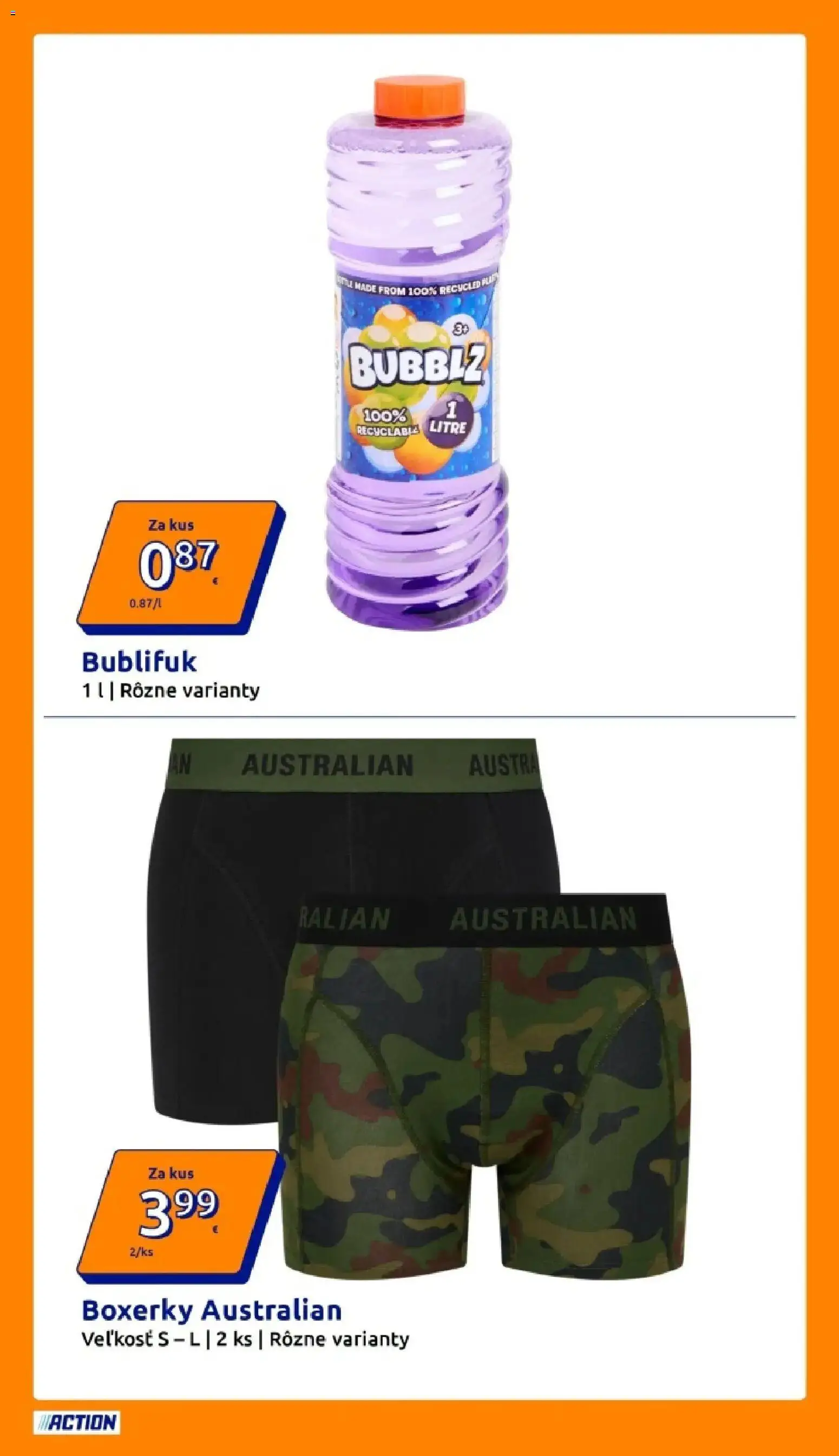 Nové Action akcie – leták je platný od 03.03.2026 | Strana: 15 | Produkty: Boxerky