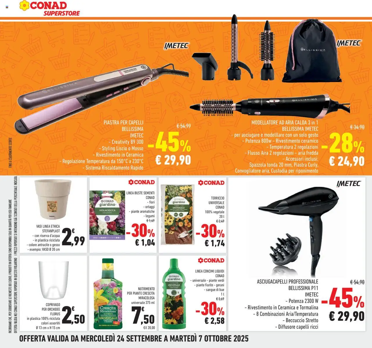 Volantino Conad del 24.09.2025 | Pagina: 36 | Prodotti: Spazzola, Legumi, Ortaggi, Terriccio