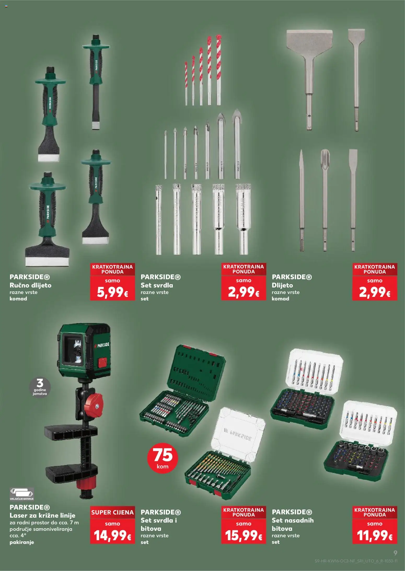 Kaufland katalog | vrijedi od 15.04.2026 | Stranica: 9 | Proizvodi: Baterije, Parkside