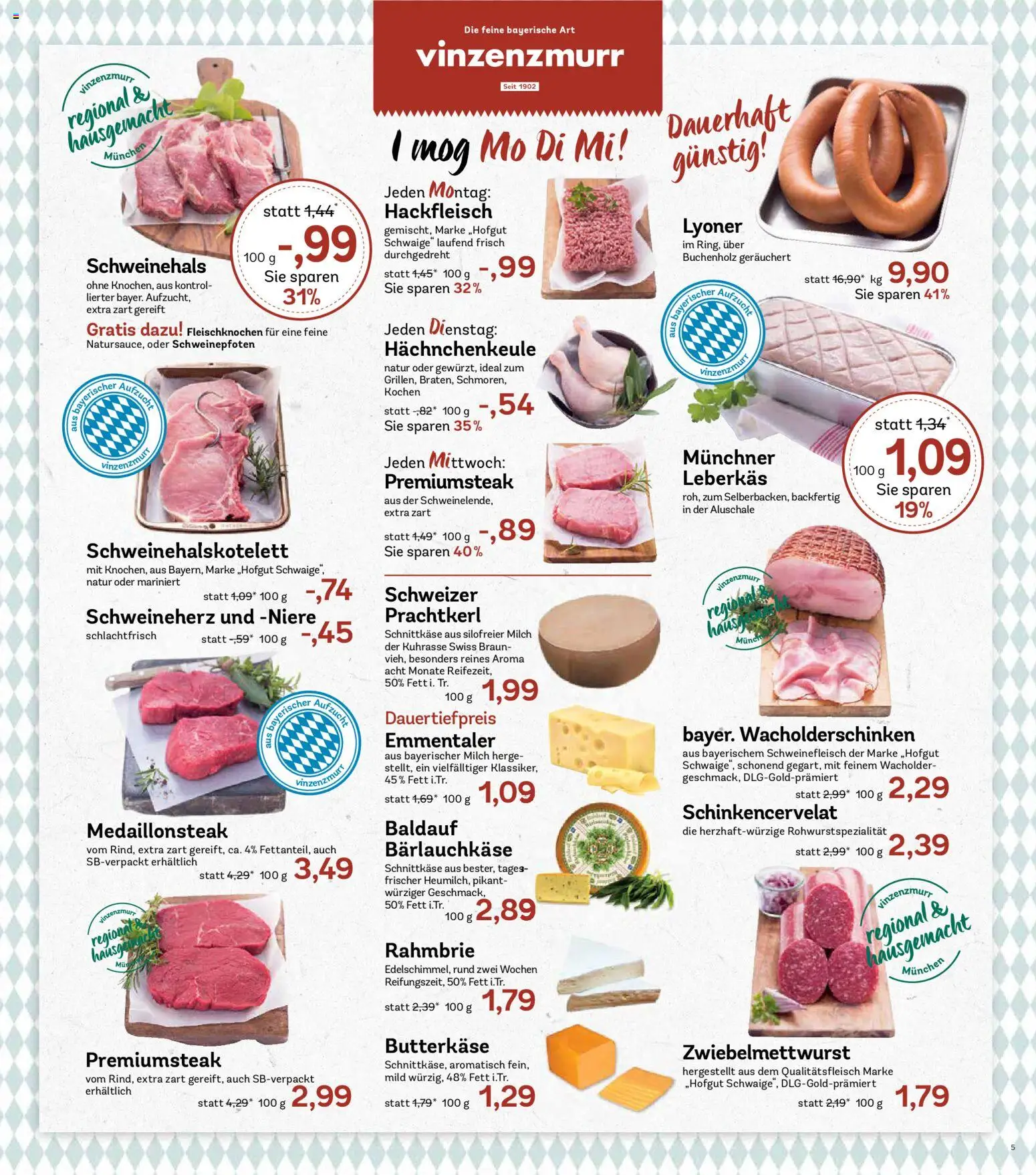 AEZ Prospekt 	 – gültig ab 02.03.2026 | Seite: 5 | Produkte: Milch, Schweinefleisch, Hackfleisch