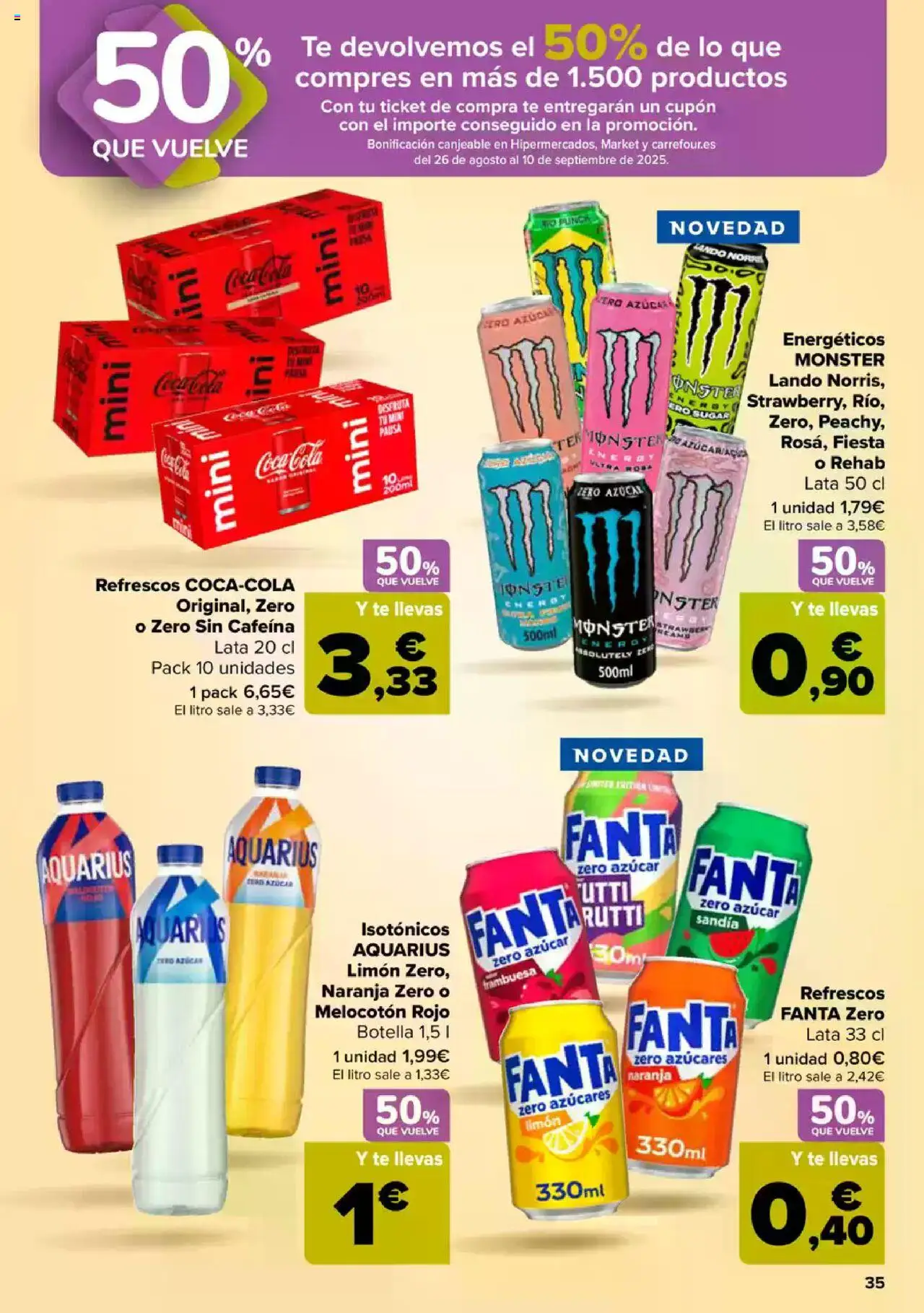 Carrefour folleto │ válido desde el 08.08.2025 | Página: 39 | Productos: Té, Melocotón rojo, Sandía