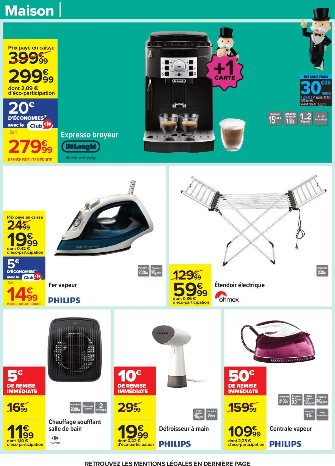  | Page: 86 | Produits: Chauffage soufflant, Centrale vapeur, Étendoir, Delonghi