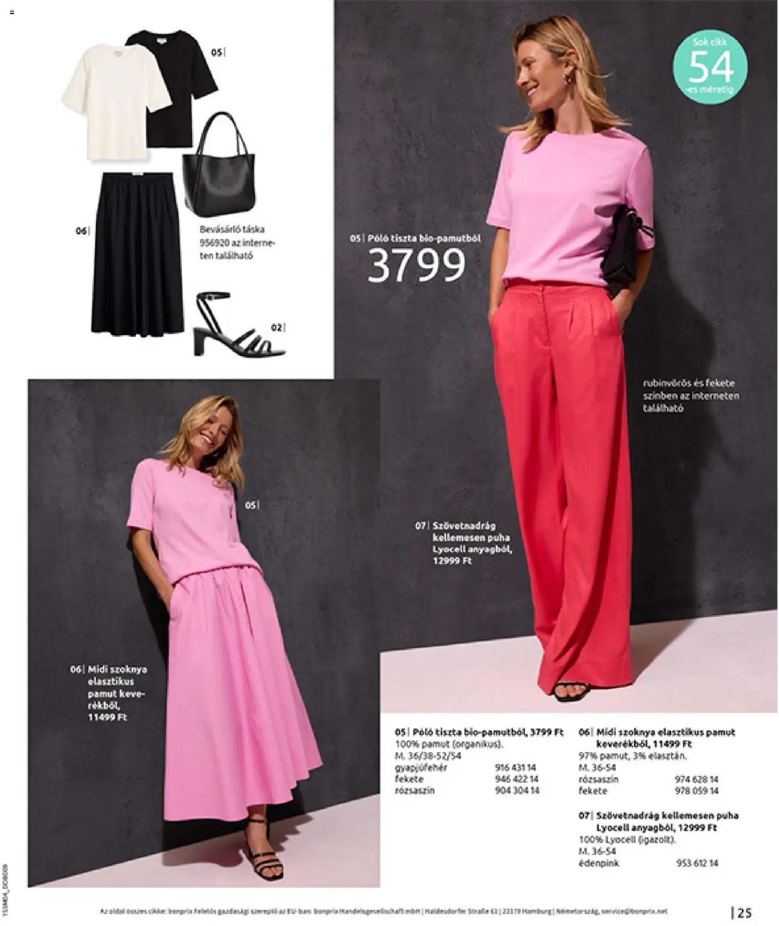 Bonprix akciós ujság - amely érvényes a következő dátumtól: 30.03.2026 | Oldal: 27 | Termékek: Szövetnadrág, Táska, Szoknya