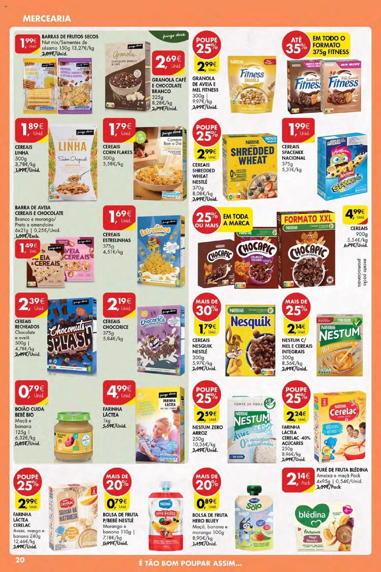 Pingo Doce Poupe Esta Semana Açores │ válido de 09.04.2026 | Página: 20 | Produtos: Aveia, Banana, Nestlé, Café
