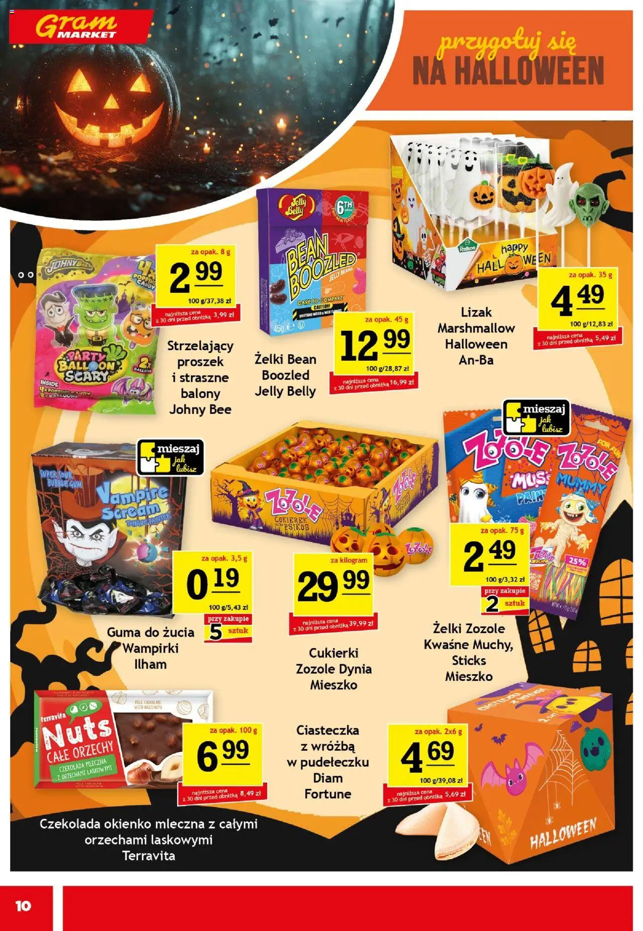 Gram Market Gazetka od 22.10.2025 | Strona: 10 | Produkty: Dynia, Żelki, Cukierki, Ciasteczka