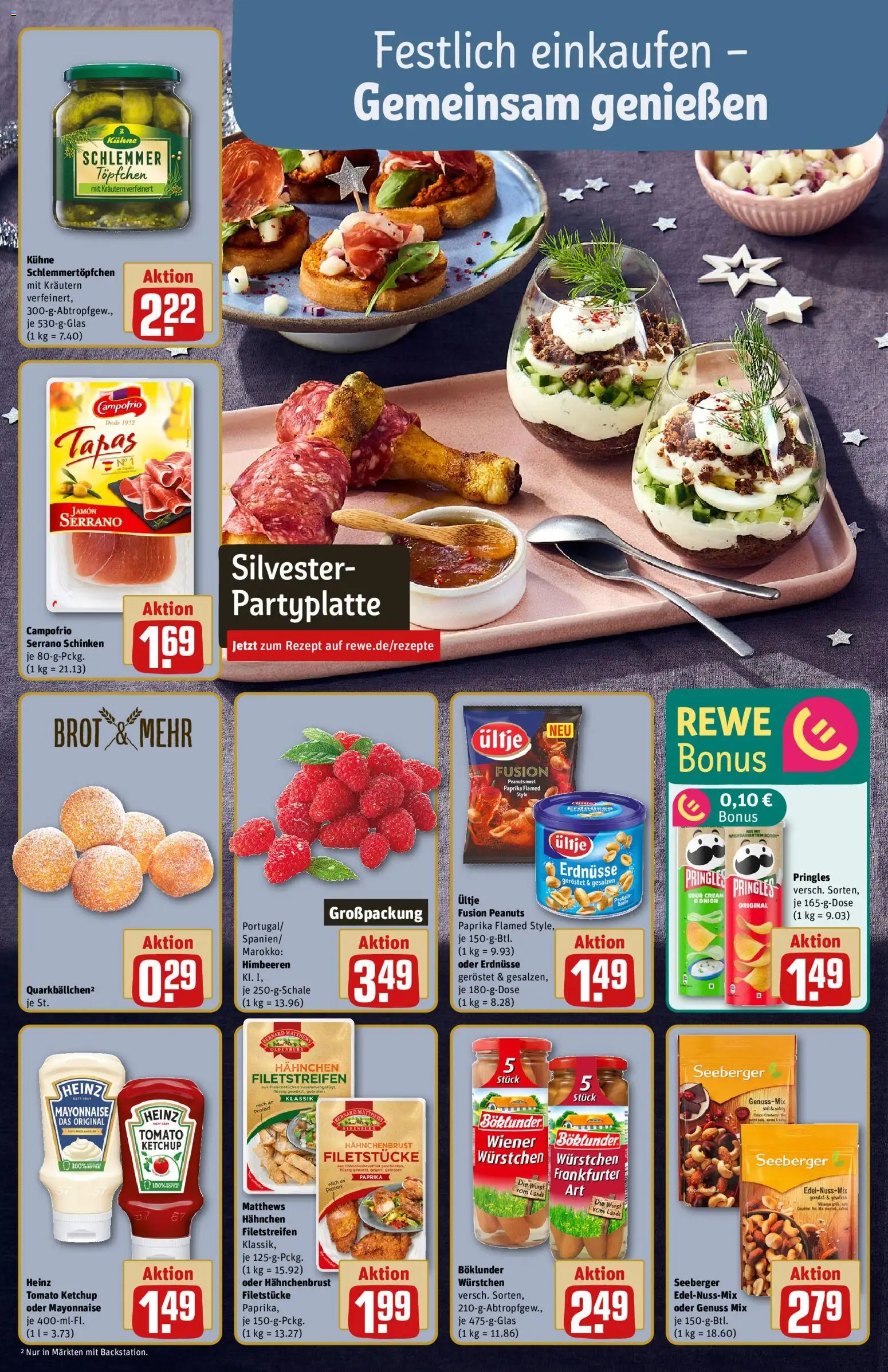 Rewe Prospekt 	 – gültig ab 22.12.2025 | Seite: 4 | Produkte: Erdnüsse, Paprika, Mayonnaise, Serrano schinken