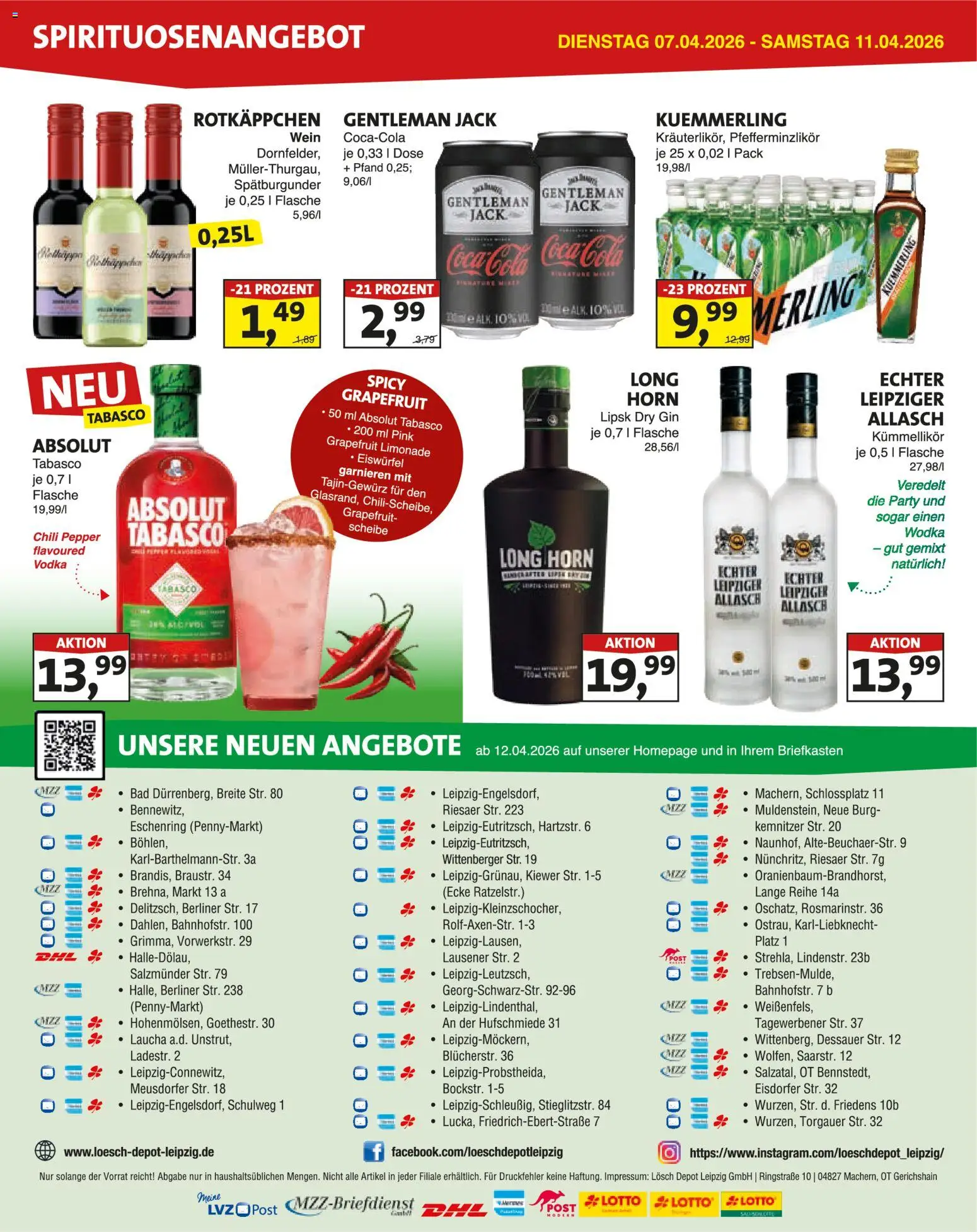 Lösch Depot Prospekt – gültig ab 07.04.2026 | Seite: 4 | Produkte: Berliner, Cola, Gin, Wodka