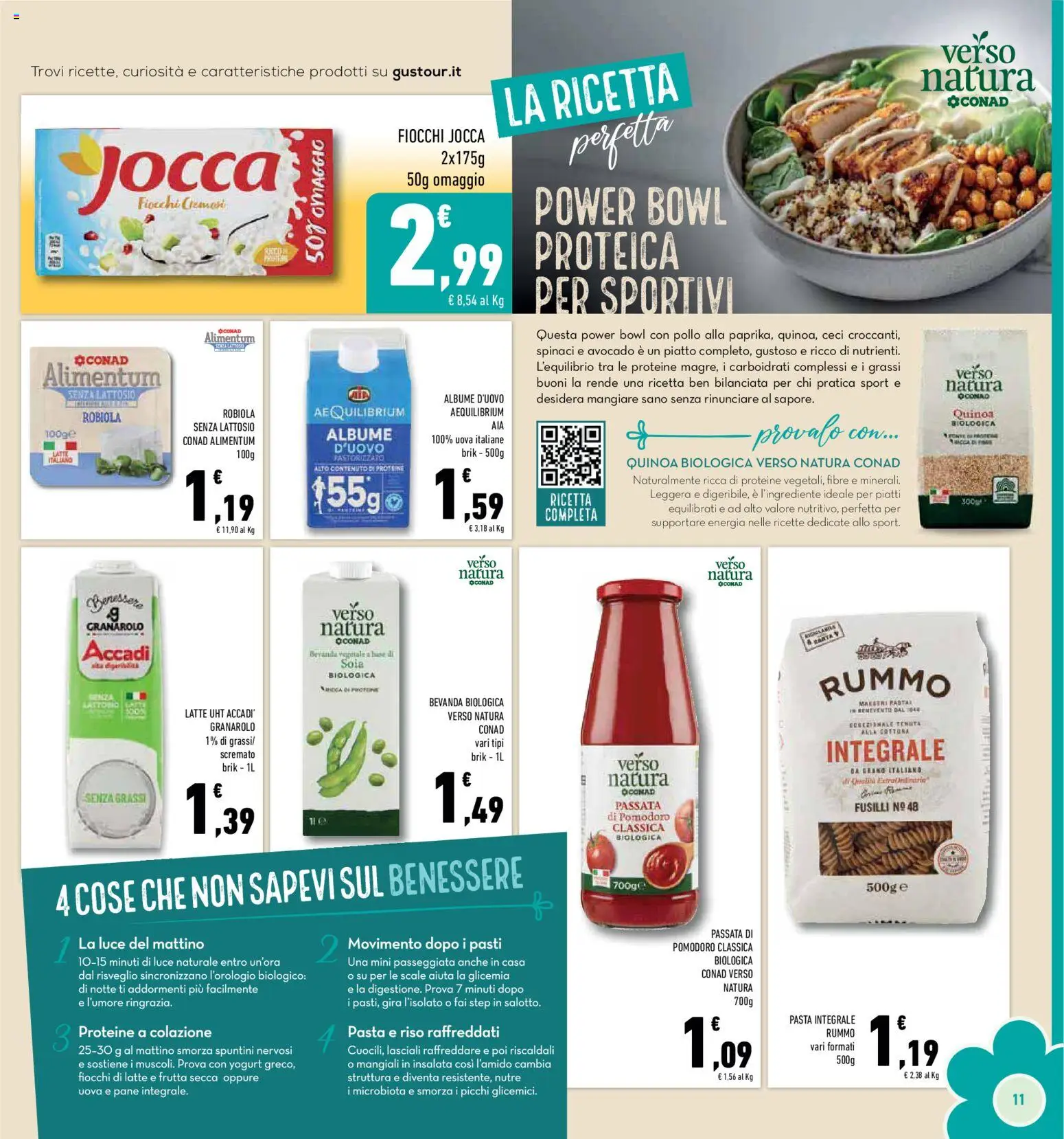 Volantino Conad del 14.01.2026 | Pagina: 11 | Prodotti: Uova, Pane, Pasta, Spinaci