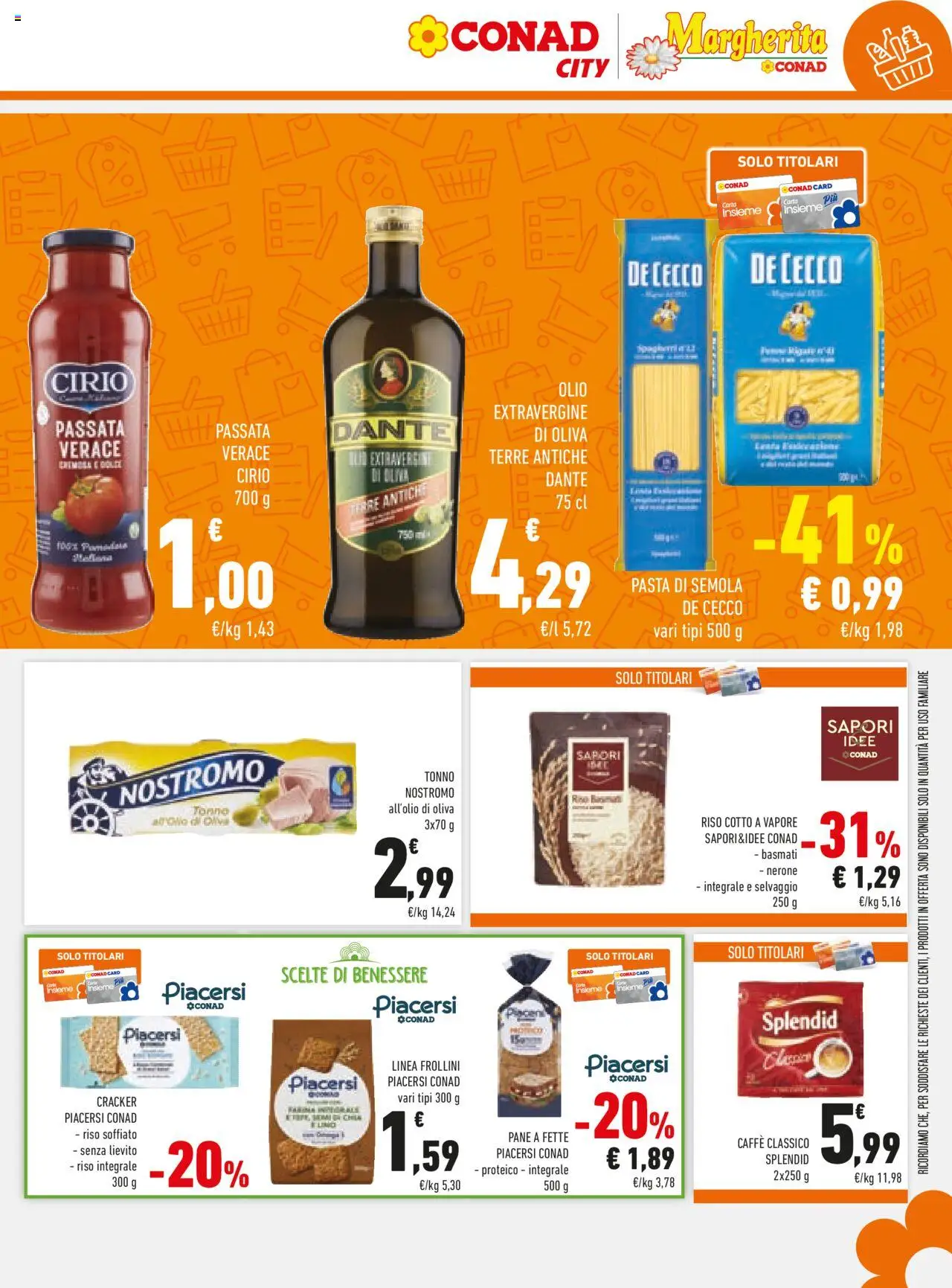 Volantino Conad del 13.08.2025 | Pagina: 9 | Prodotti: Riso, Olio, Olive, Pasta