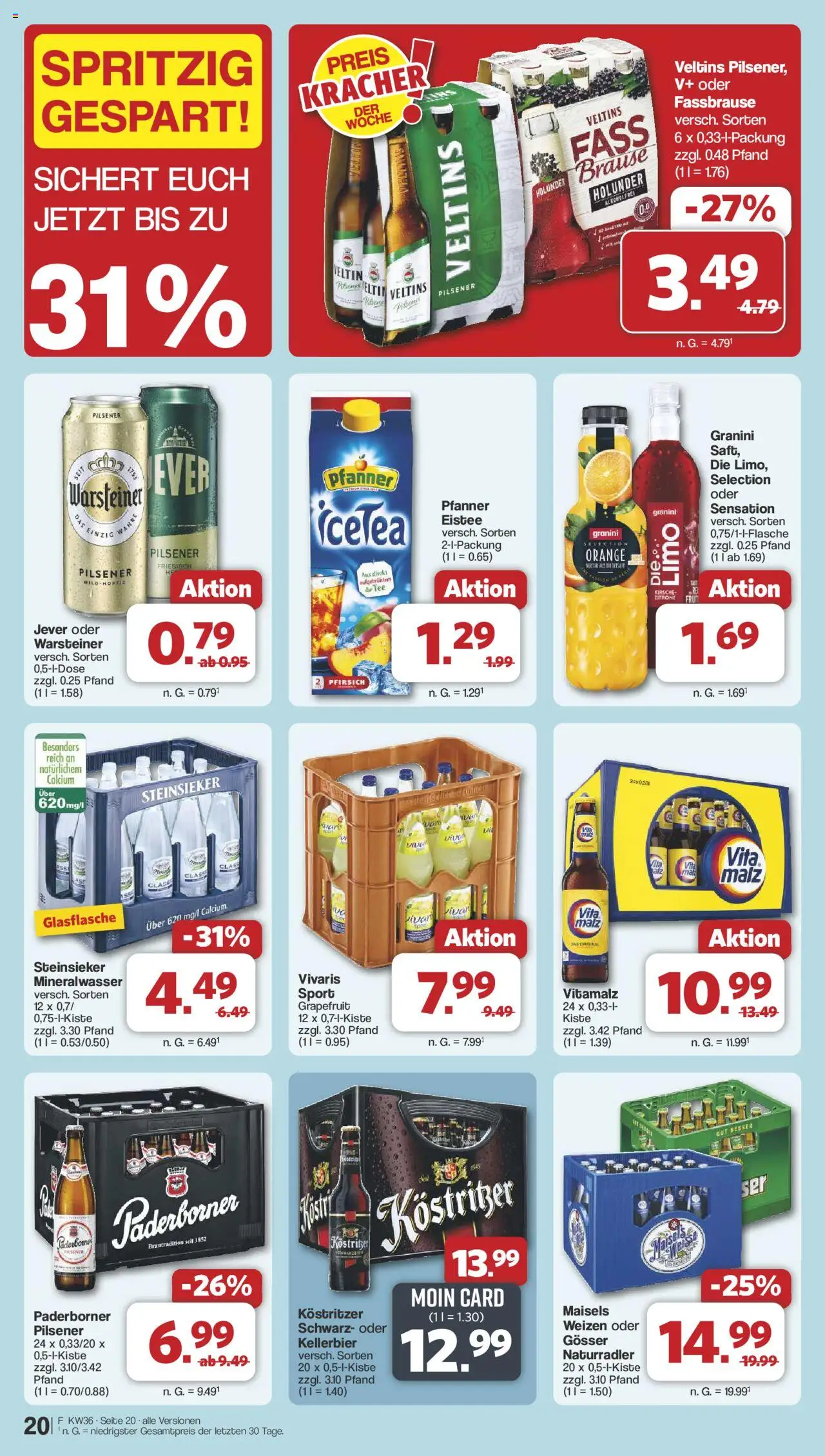 Famila Nordwest Markt - Angebote - gültig ab dem 01.09.2025 | Seite: 24 | Produkte: Mineralwasser, Jever, Granini, Tee