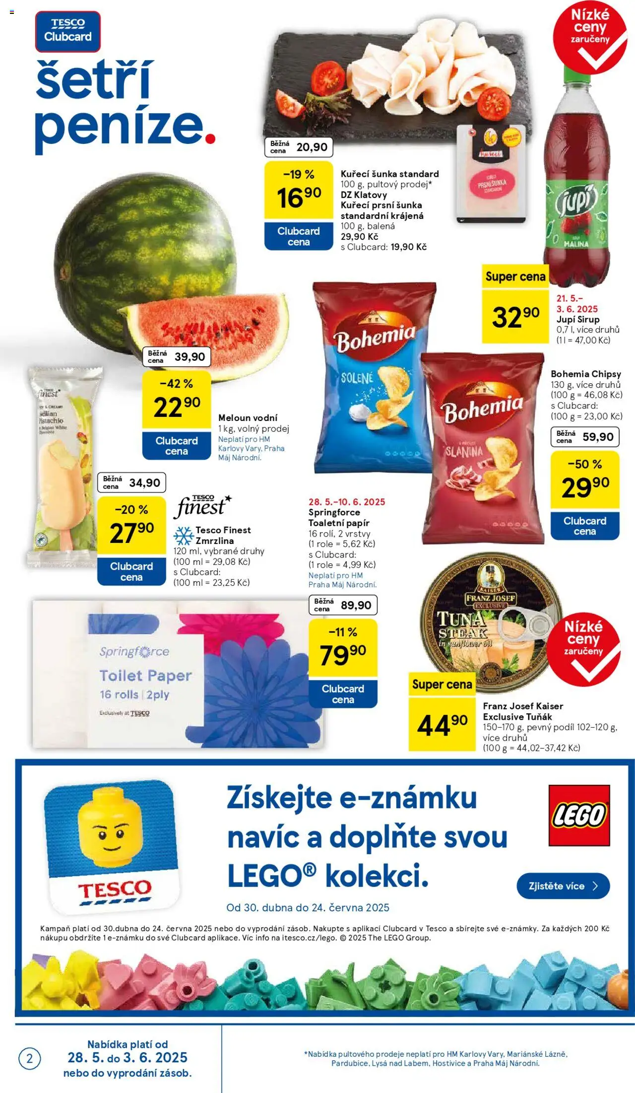 Tesco leták - Hypermarket od 28.05.2025 | Strana: 2 | Produkty: Tuňák, Meloun, Jupí, Meloun vodní