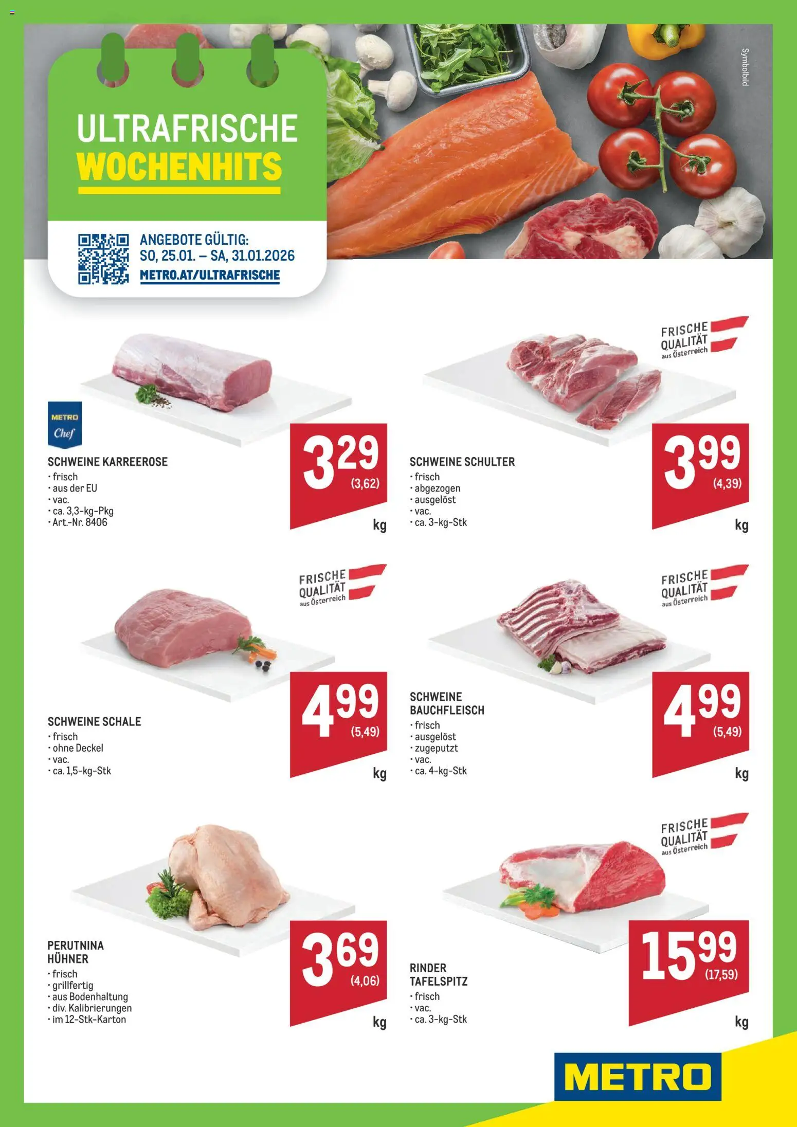 Metro Angebote Ultrafrische Wochenhits gültig ab 25.01.2026 | Seite: 1