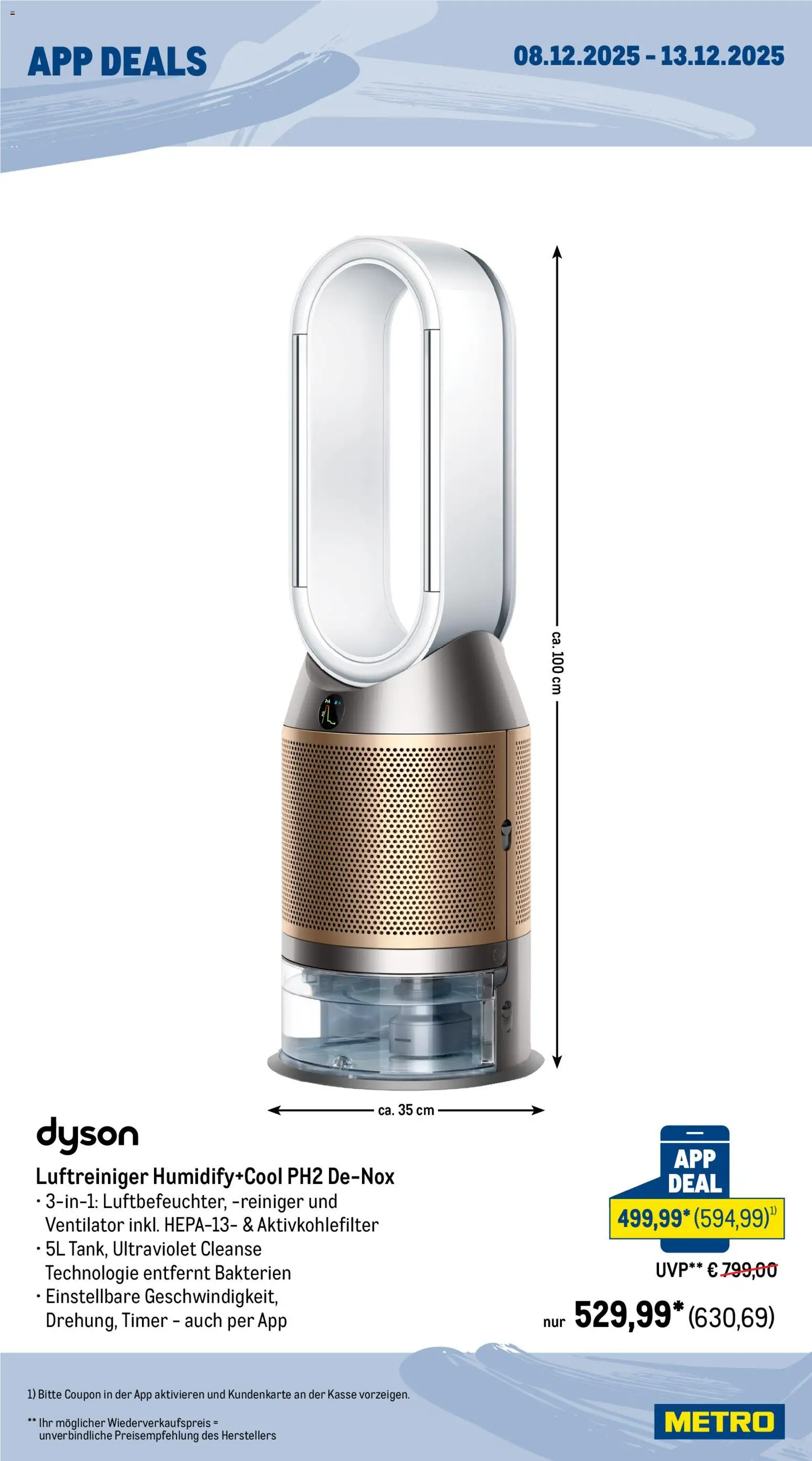 Metro - App-Deals – gültig ab 08.12.2025 | Seite: 3 | Produkte: Dyson, Ventilator, Luftreiniger