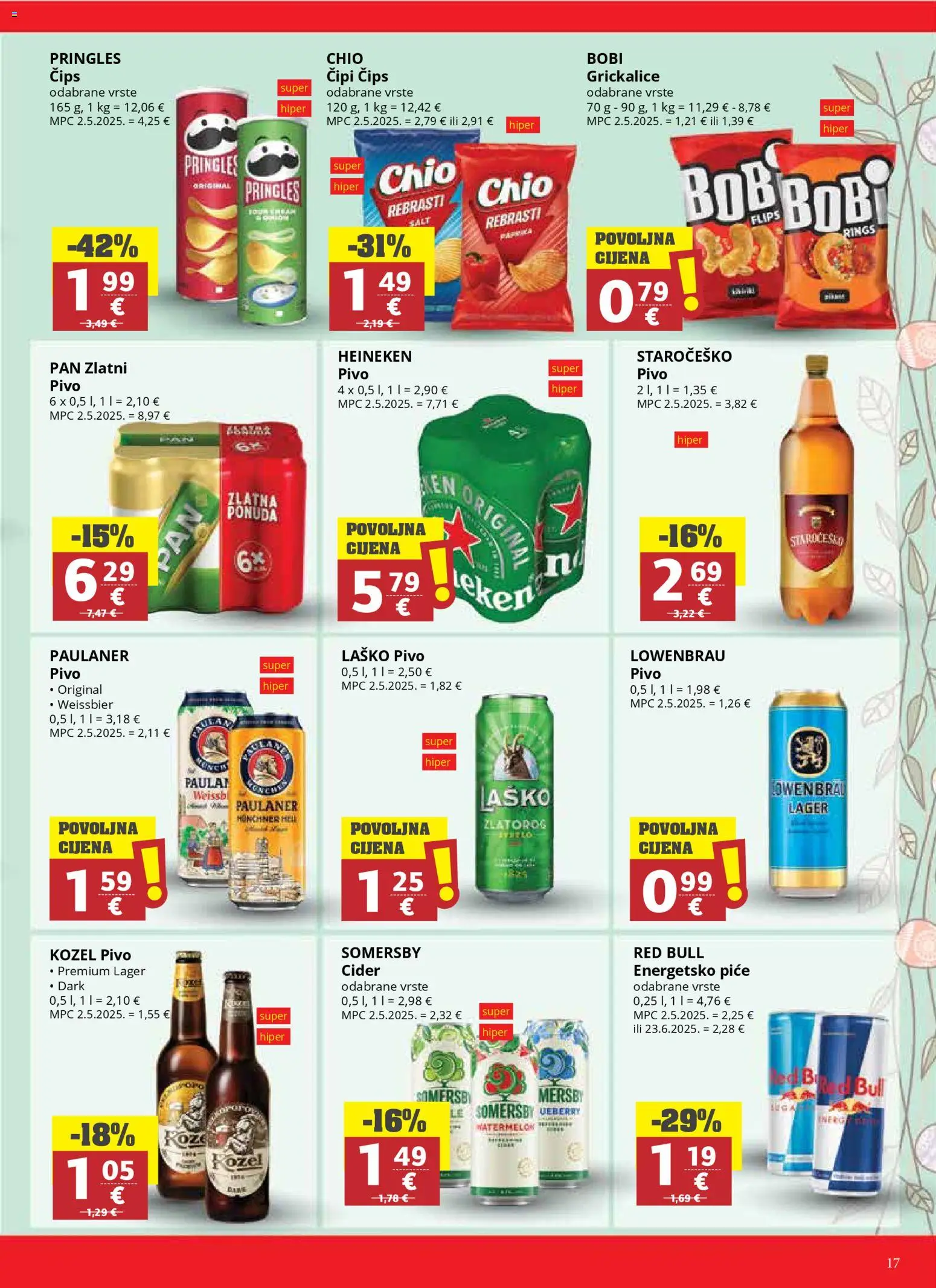 Ultra Gros katalog | vrijedi od 25.03.2026 | Stranica: 17 | Proizvodi: Hell, Heineken, Paprika, Čips