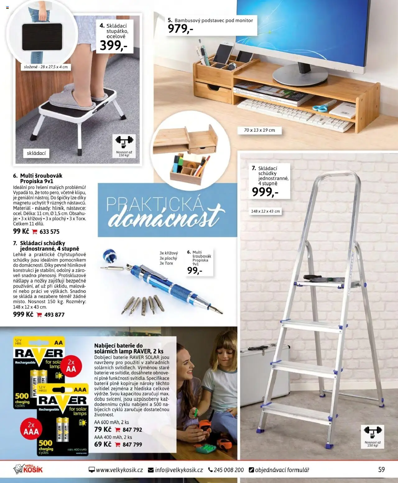 Velký Košík katalog - srpen od 01.08.2025 | Strana: 59 | Produkty: Nabíjecí baterie, Šroubovák, Monitor, Baterie