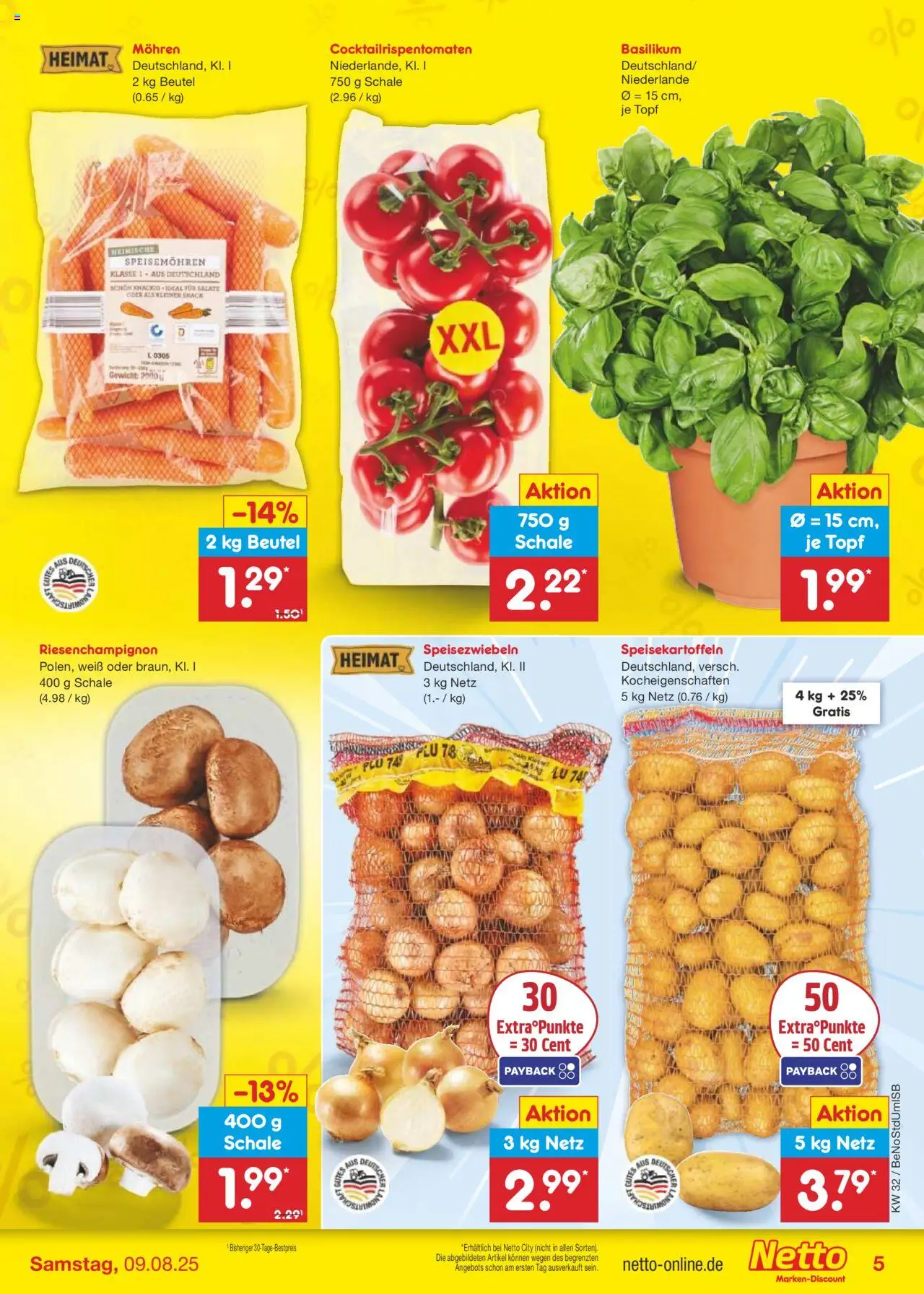 Netto Marken-Discount Prospekt 	 - gültig ab dem 04.08.2025 | Seite: 5 | Produkte: Gewicht, Mohren