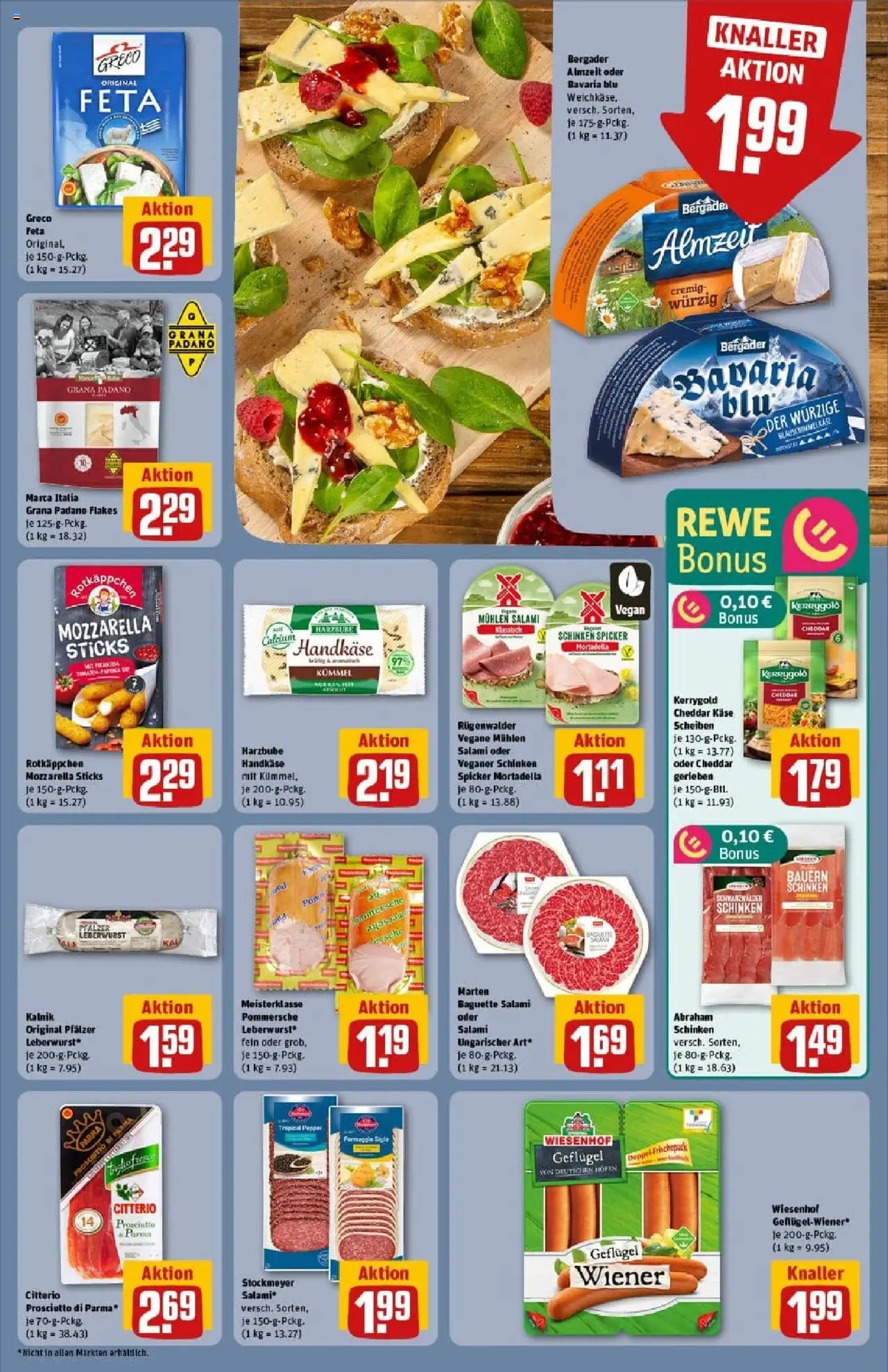 Rewe prospekt Bielefeld	 – gültig ab 19.10.2025 | Seite: 15 | Produkte: Feta, Käse, Baguette, Schinken