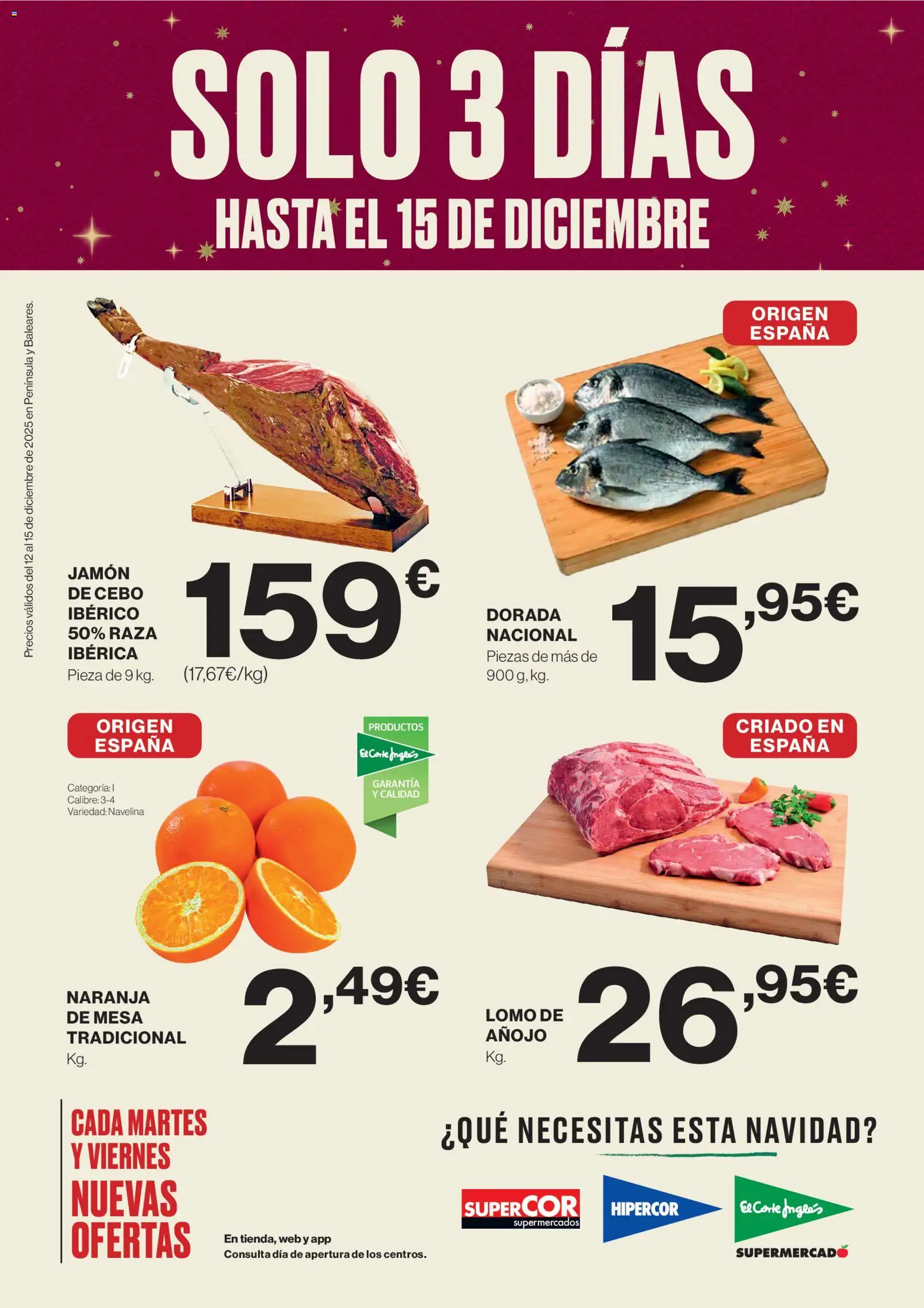 Supercor Península y Baleares │ válido desde el 12.12.2025 | Página: 1 | Productos: Jamón, Mesa