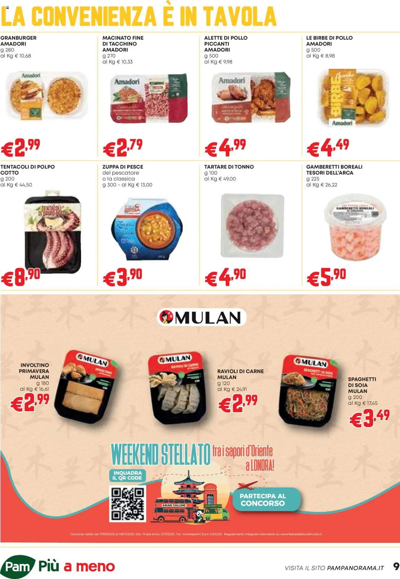 Volantino PAM del 09.10.2025 | Pagina: 9 | Prodotti: Pollo, Pesce, Ravioli, Gamberetti