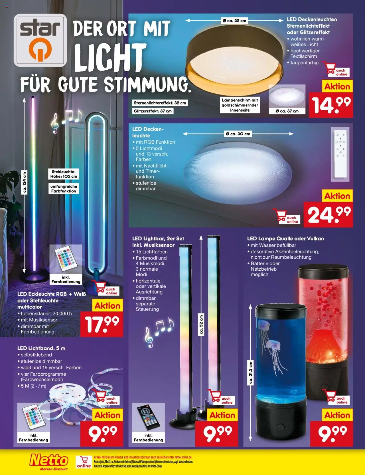 Netto Marken-Discount Prospekt 	 – gültig ab 20.10.2025 | Seite: 36 | Produkte: Lampe, LED Deckenleuchten, Wasser, Nachtlicht