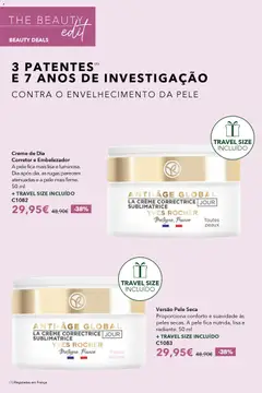 Pré-visualização Creme de Dia Corretor e Embelezador, A pele fica mais lisa e luminosa. Dia após dia, as rugas parecem atenuadas e a pele mais firme. 50 ml + TRAVEL SIZE INCLUÍDO válido de 17.12.2025 | Página: 44