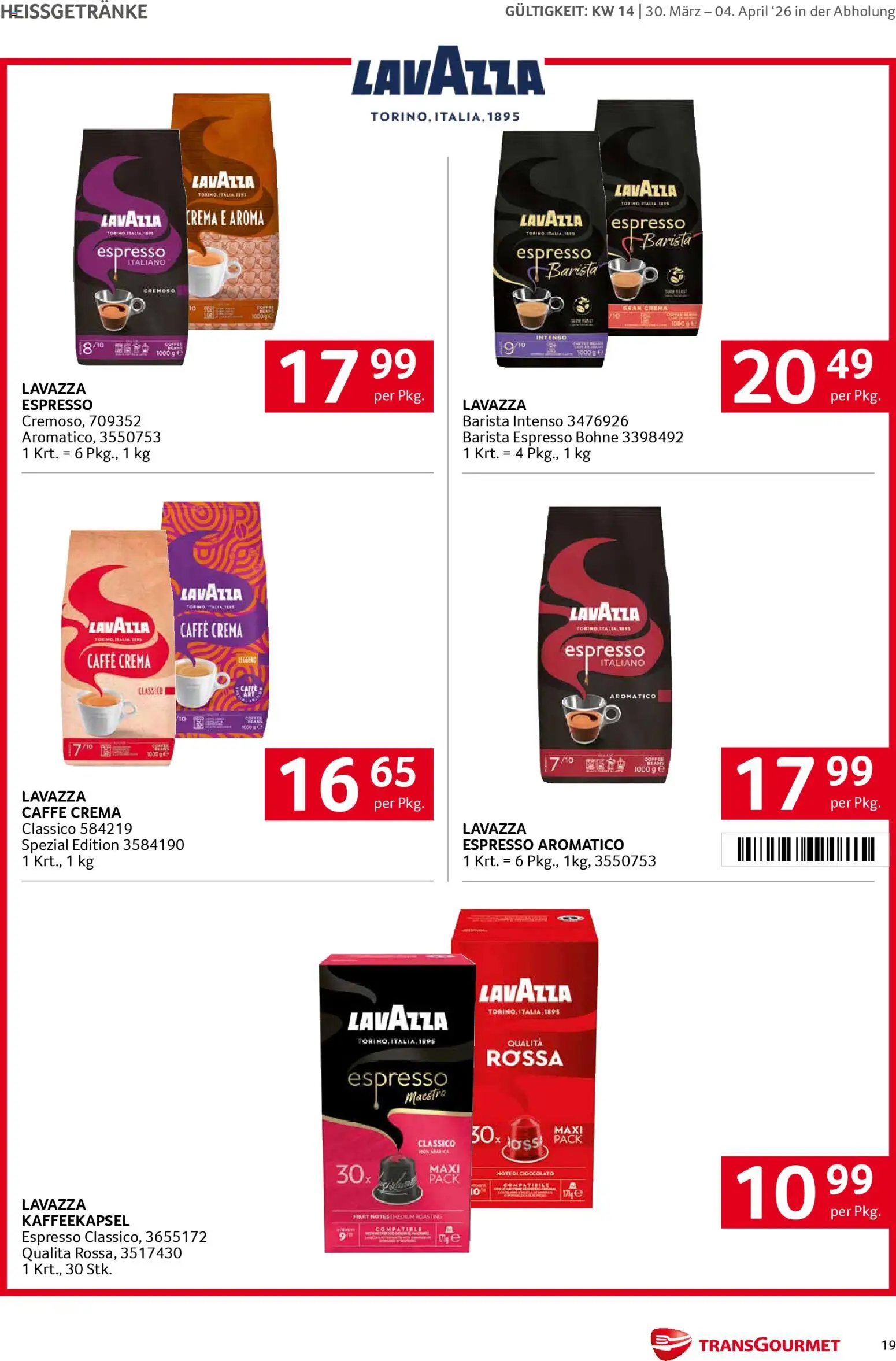 Transgourmet Flugblatt gültig ab 30.03.2026 | Seite: 18