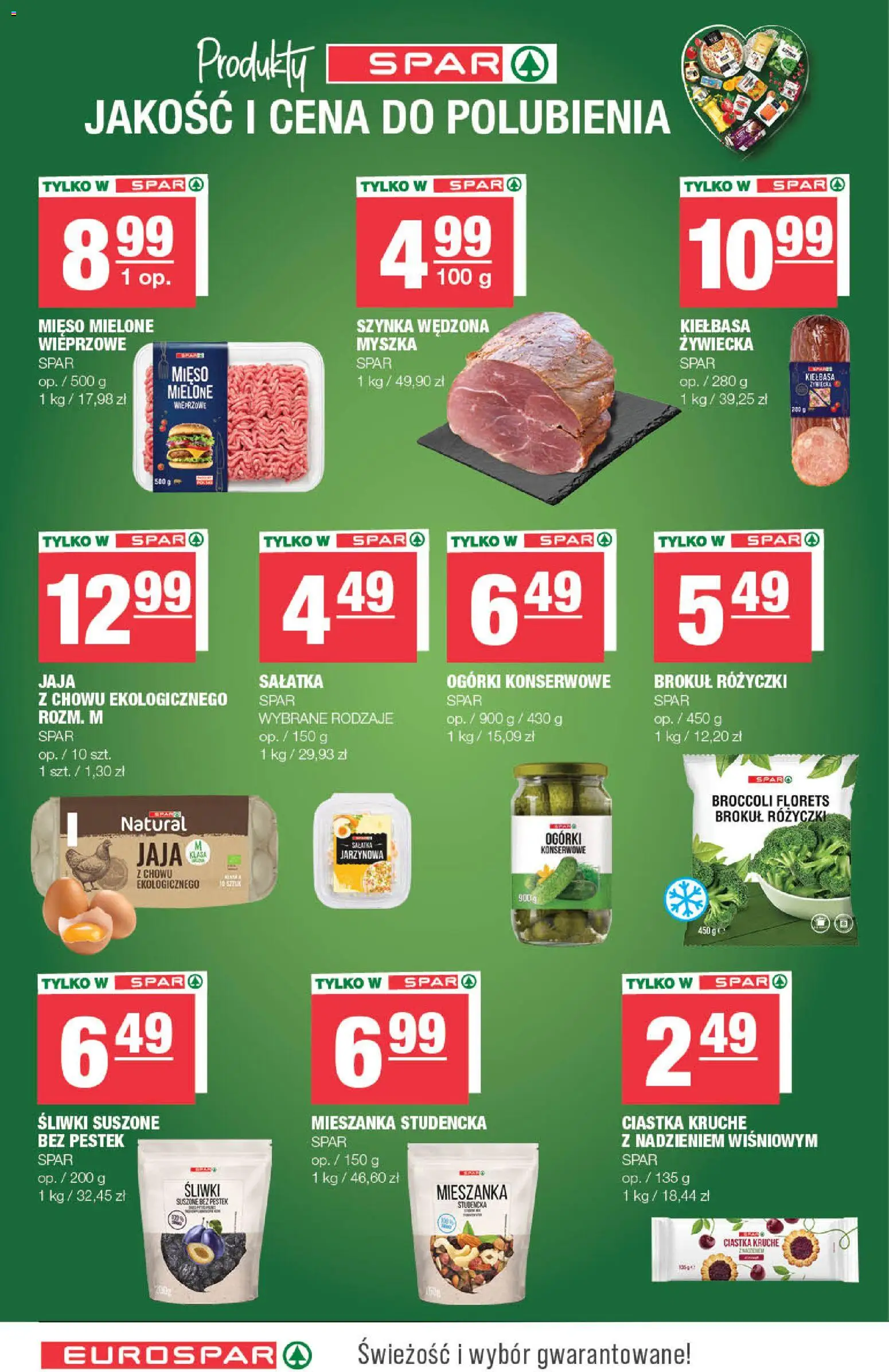Spar Gazetka - Eurospar od 21.01.2026 | Strona: 10 | Produkty: Kiełbasa, Ciastka kruche, Szynka, Śliwki