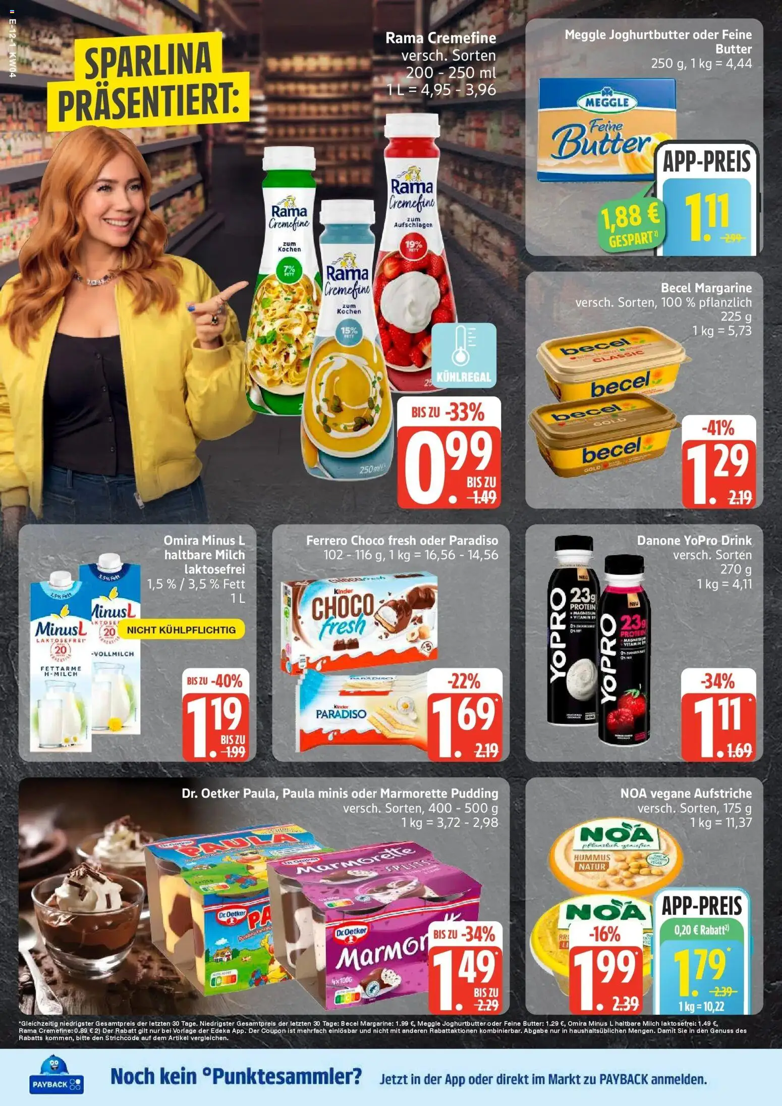 Edeka prospekt Bremervörde	 – gültig ab 18.01.2026 | Seite: 16 | Produkte: Margarine, Milch, Becel, Pudding