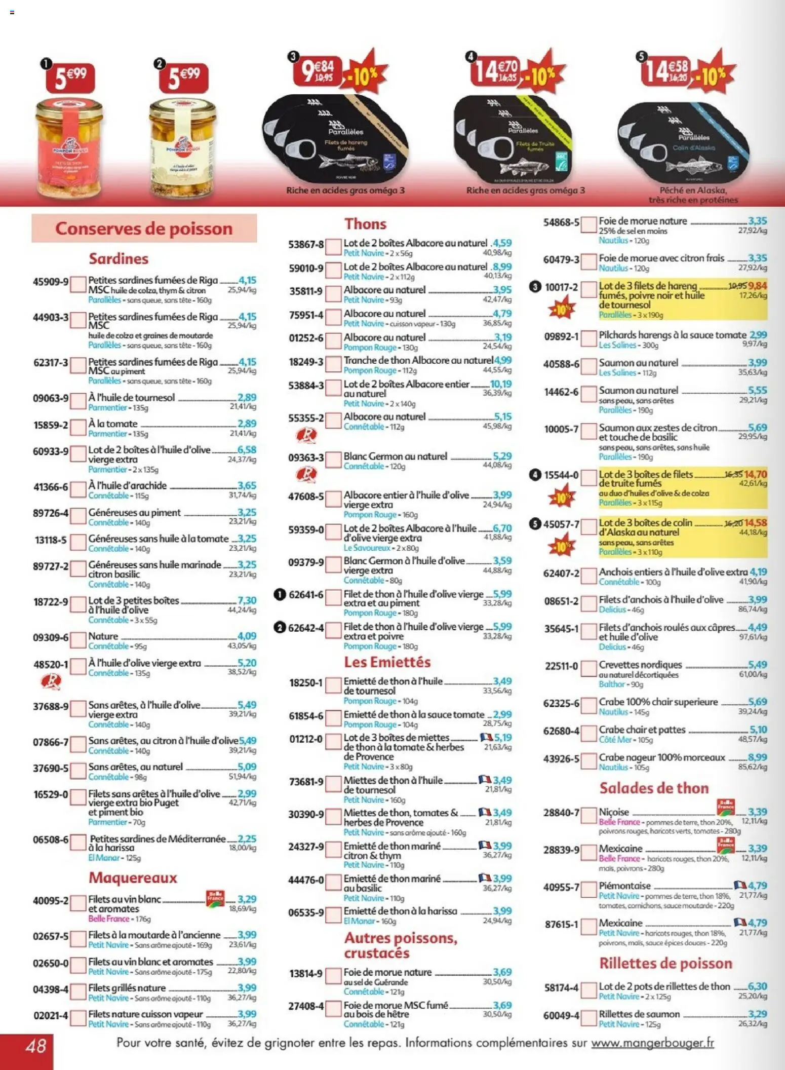 {H1} | Page: 48 | Produits: Herbes de provence, Thon, Pommes, Tomates