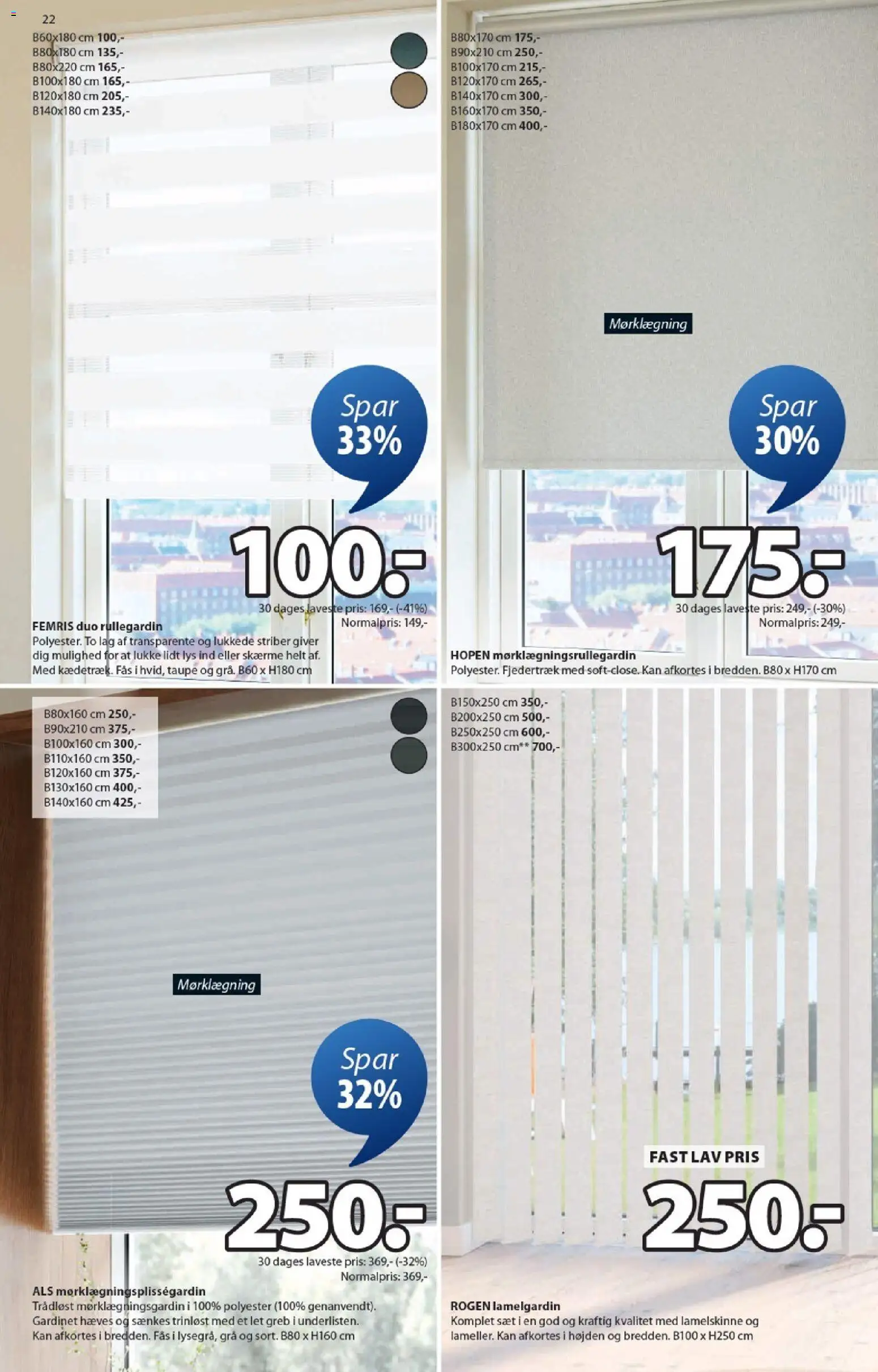 JYSK tilbudsavis – gyldig fra 27.02.2026 | Side: 22 | Produkter: Skærme