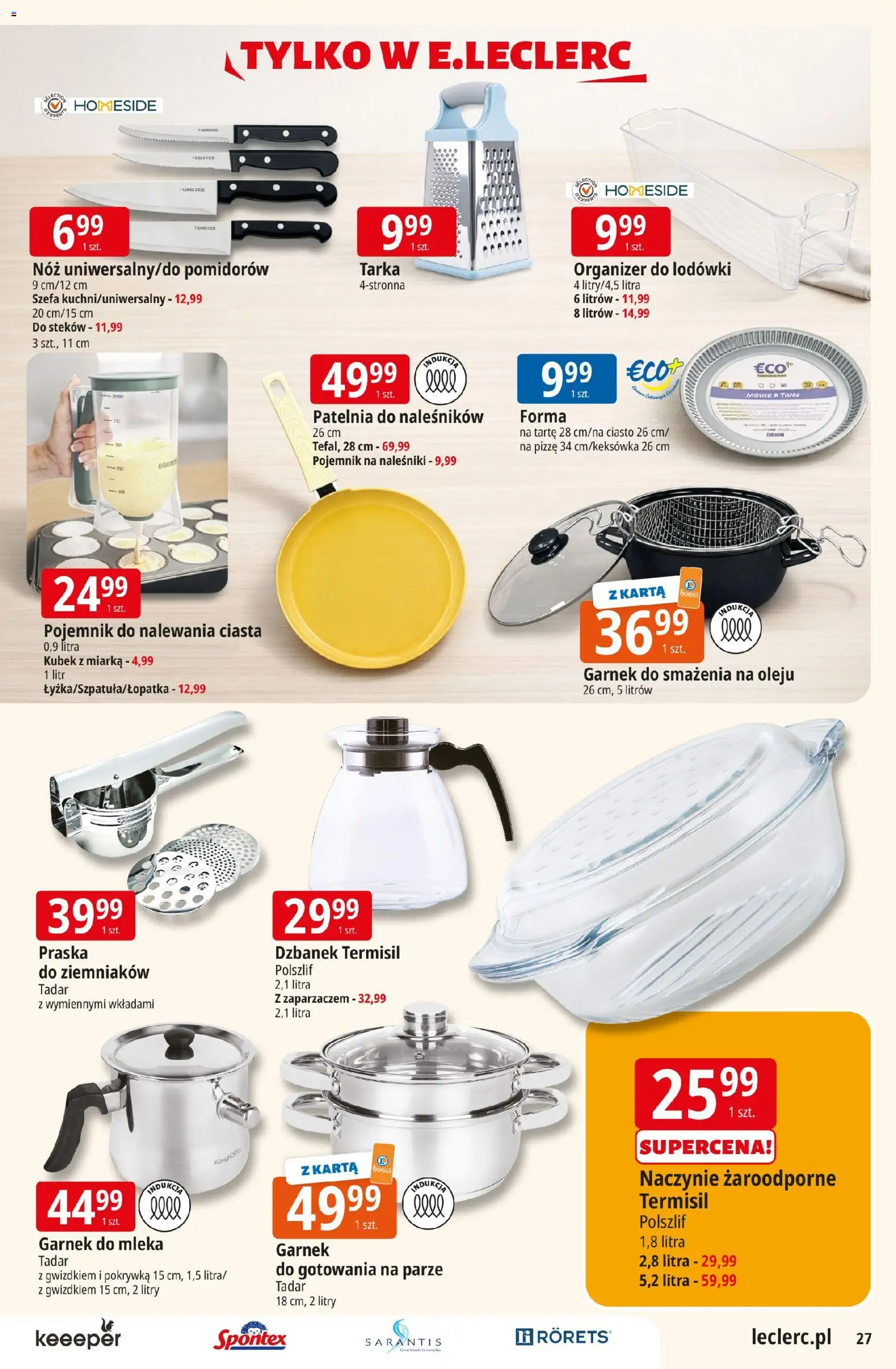 E.Leclerc Gazetka - Radom od 24.02.2026 | Strona: 27 | Produkty: Karta, Dzbanek, Ciasto, Mleka