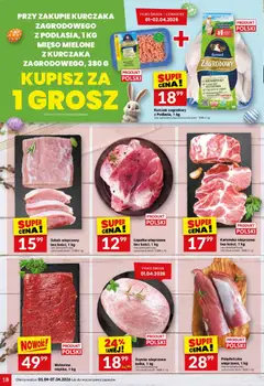Pogląd oferty "Twój Market gazetka" - ważna od 01.04.2026 | Strona: 18 | Produkty: Karkówka, Mięso, Kurczak zagrodowy, Wołowina