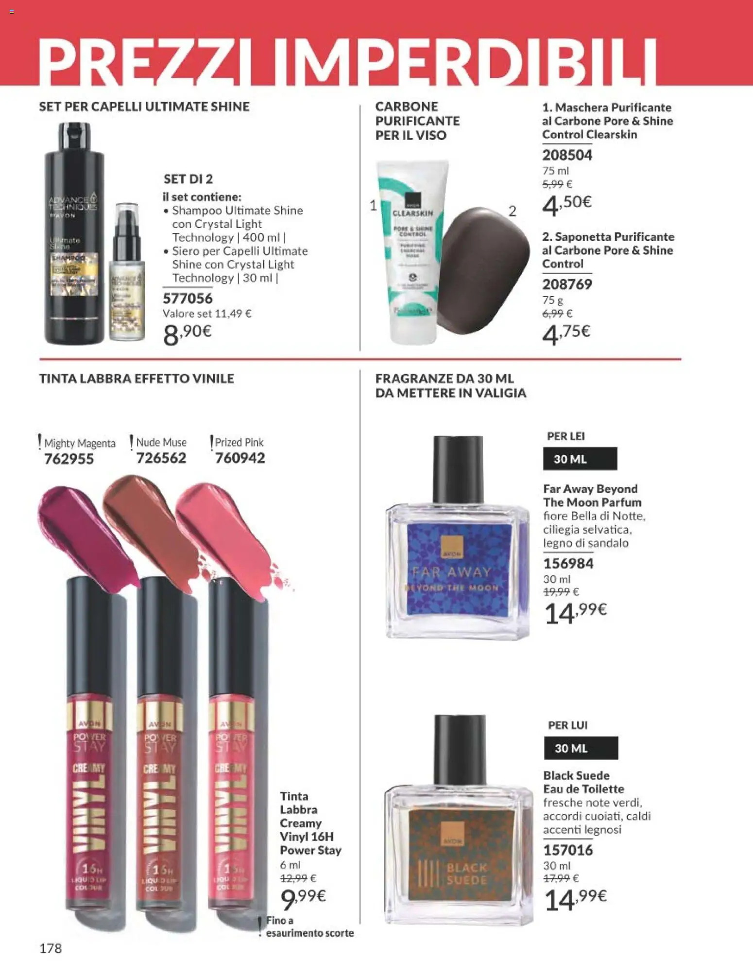 Volantino Avon del 01.02.2026 | Pagina: 178 | Prodotti: Maschera, Saponetta, Valigia, The