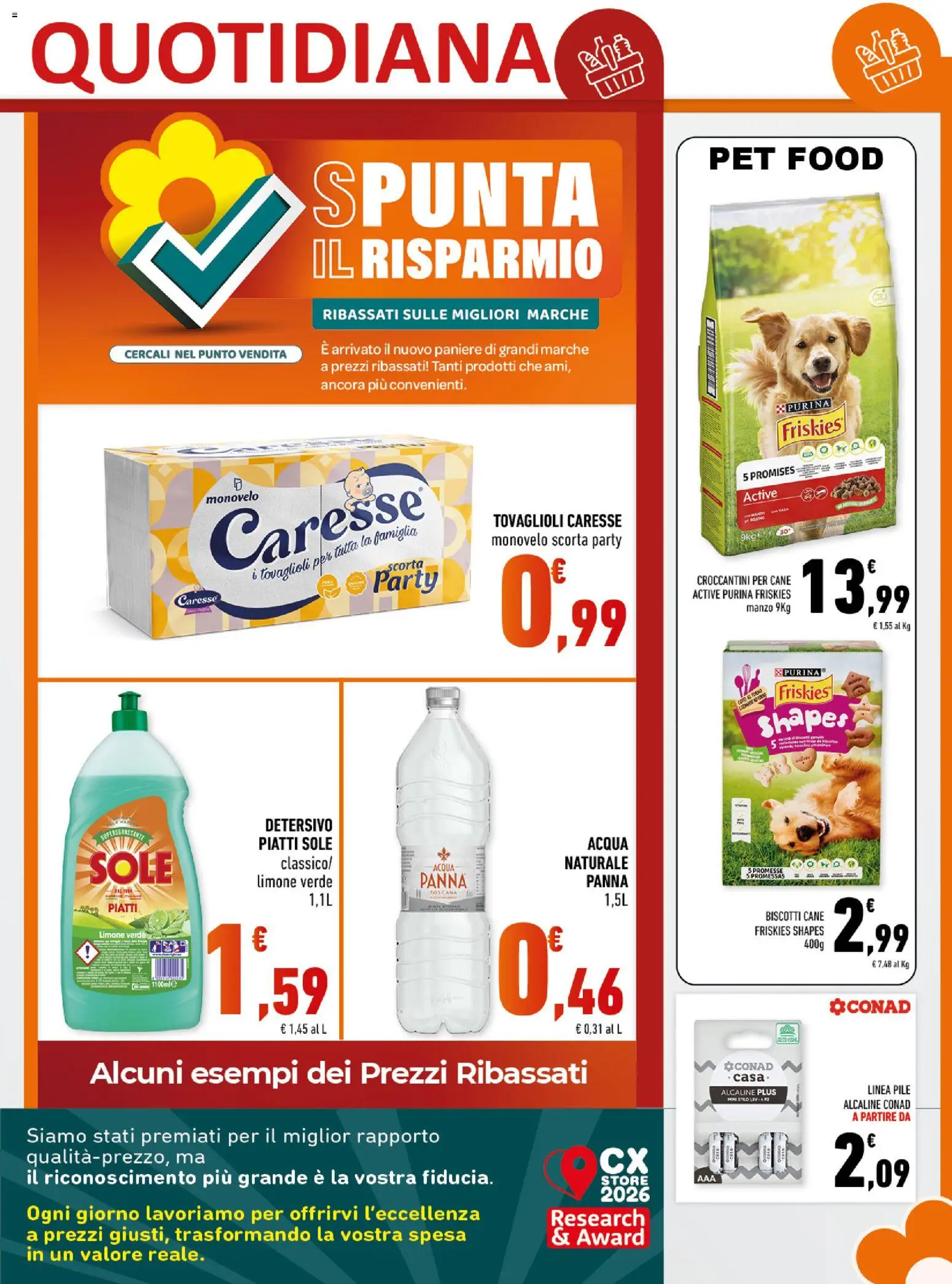 Volantino Conad del 22.04.2026 | Pagina: 7 | Prodotti: Acqua Panna, Pile, Acqua, Acqua naturale