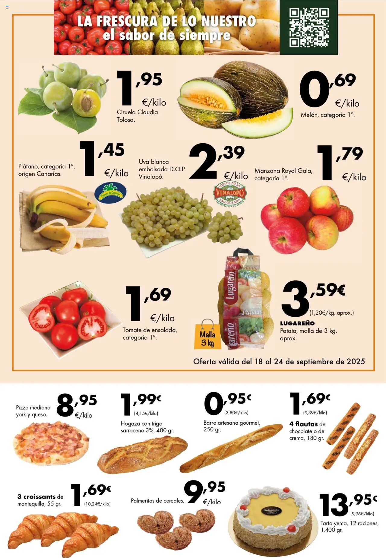 Lupa Supermercados folleto │ válido desde el 18.09.2025 | Página: 18 | Productos: Chocolate, Pizza, Manzana, Mesa