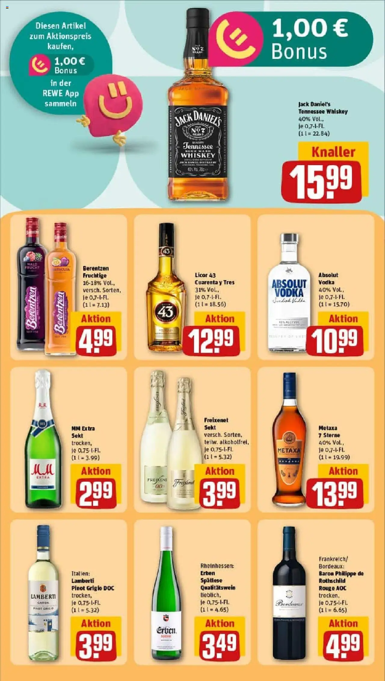Rewe prospekt Essen	 – gültig ab 19.10.2025 | Seite: 21 | Produkte: Freixenet, Sekt, Jack Daniel's, Vodka