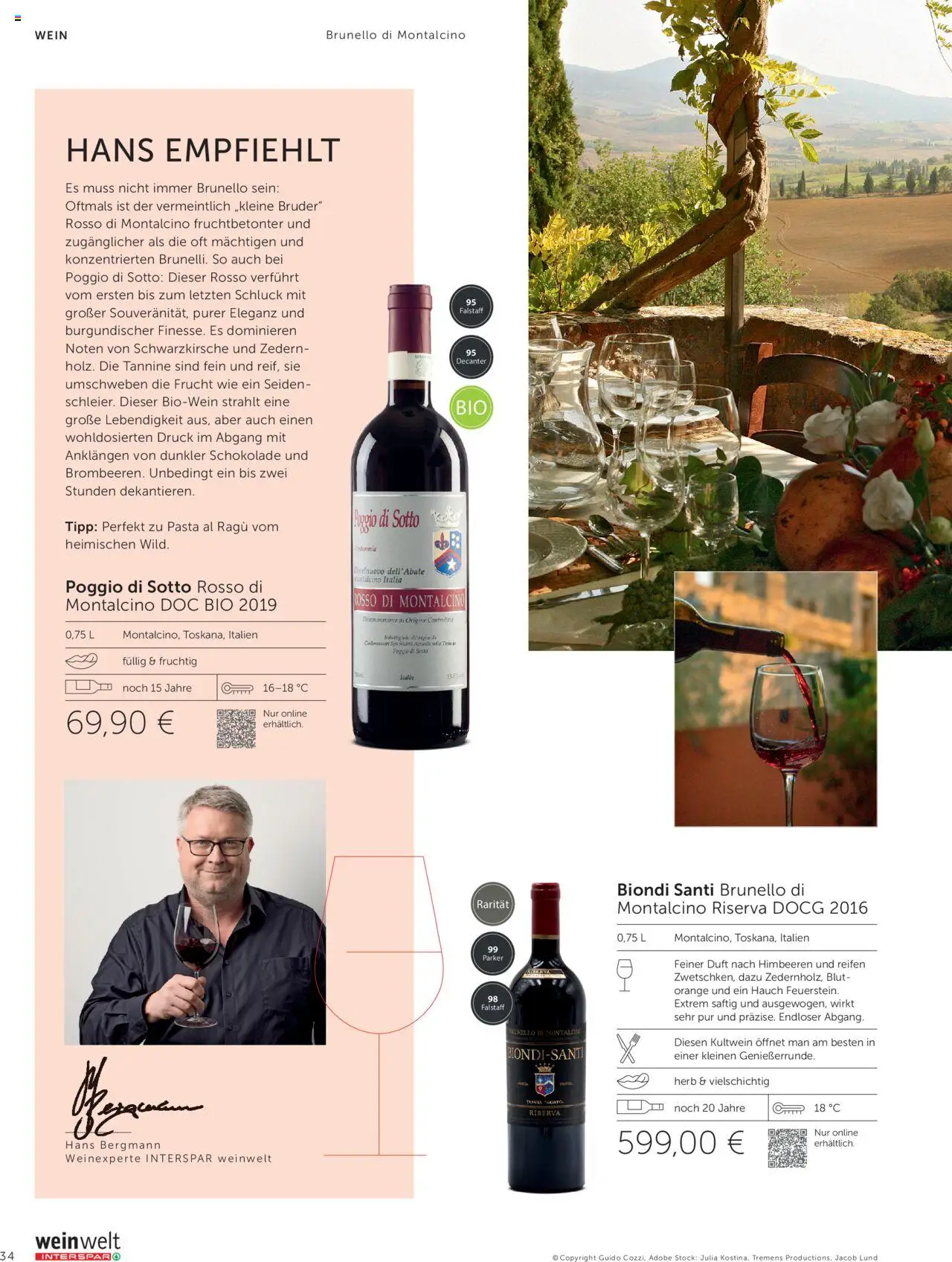 Interspar Weinwelt Magazin Ausgabe Herbst gültig ab 10.09.2025 | Seite: 34 | Produkte: Pasta, Duft, Schokolade, Wein