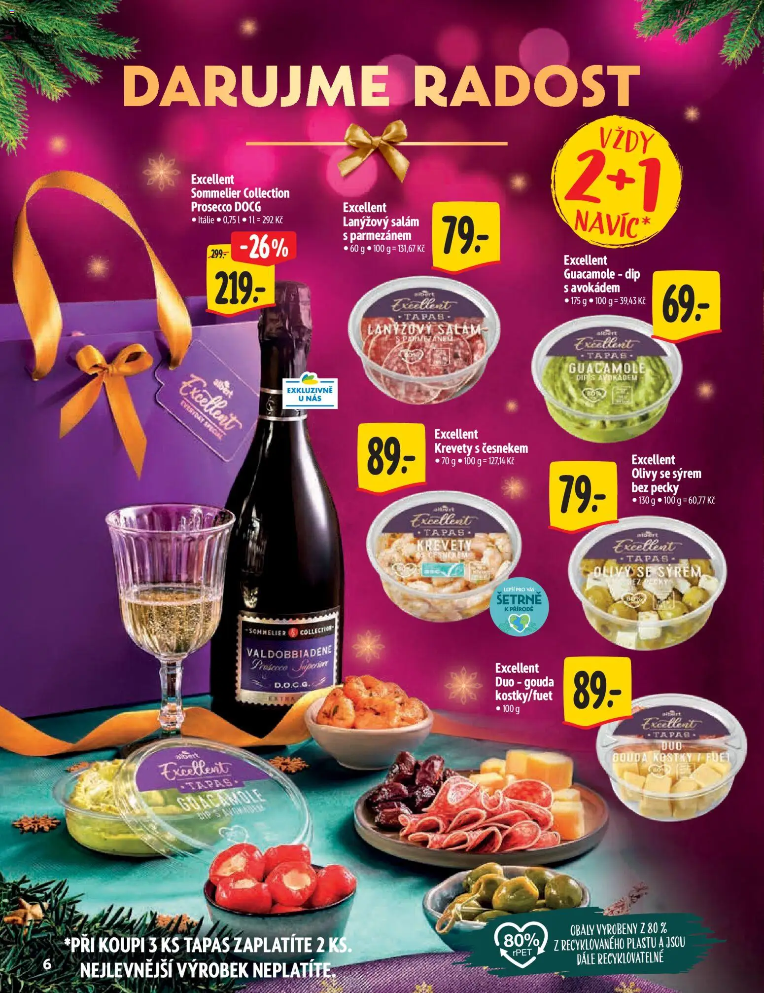 Albert katalog - Hypermarket od 29.10.2025 | Strana: 6 | Produkty: Tapas, Prosecco, Salám, Olivy