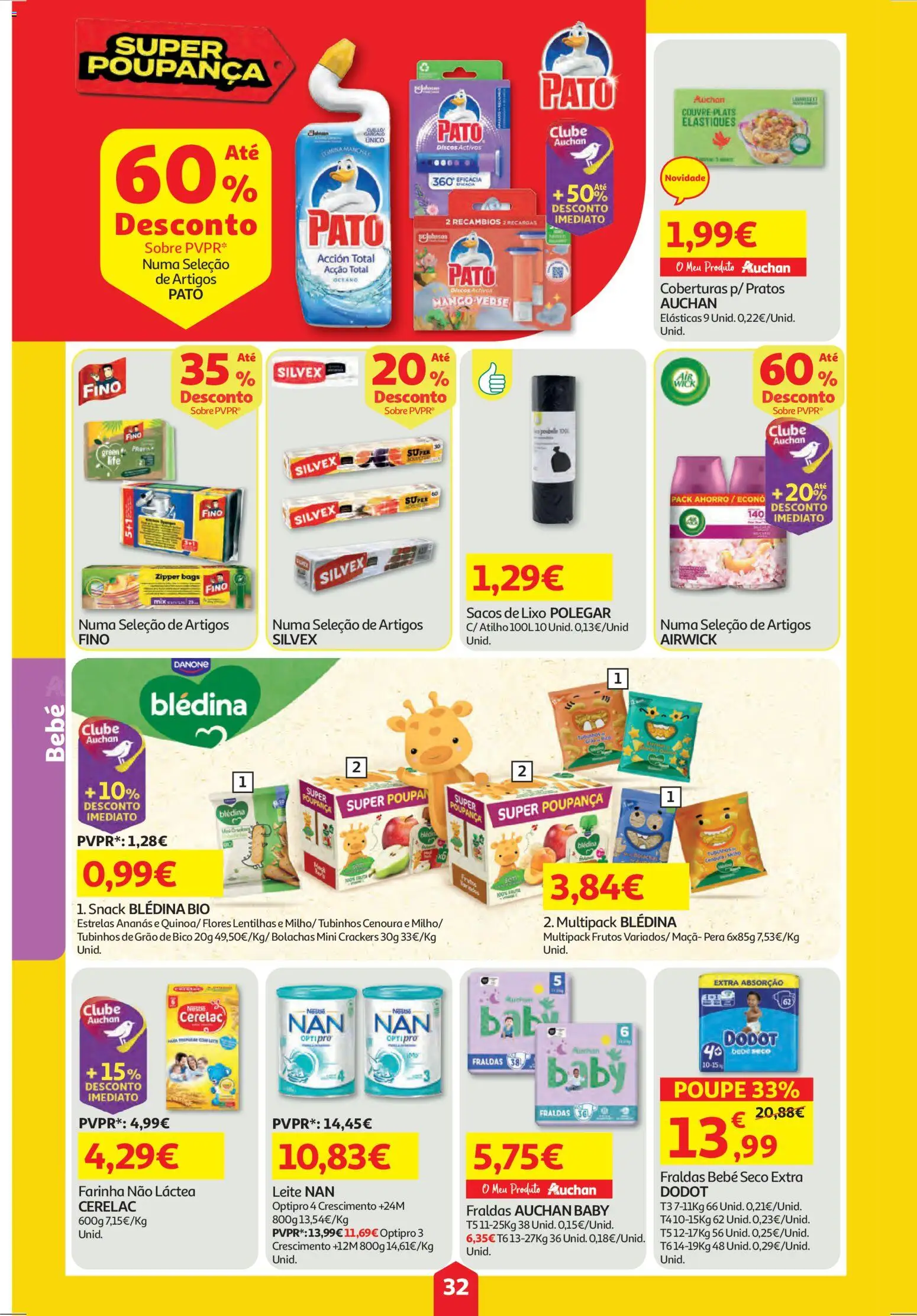 Auchan folheto │ válido de 25.12.2025 | Página: 32 | Produtos: Pratos, Bolachas, Leite, Maça