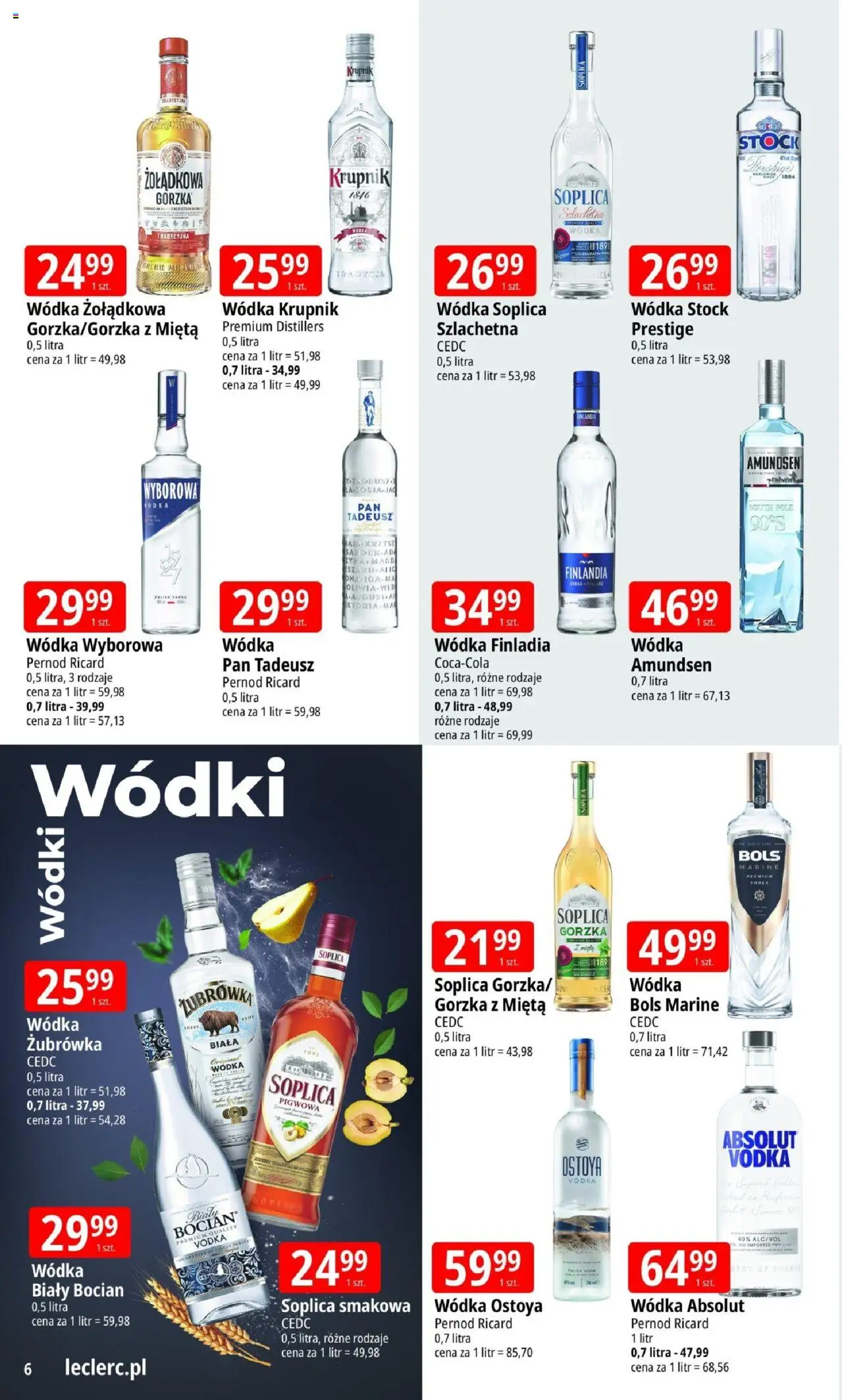 E.Leclerc Gazetka - Elbląg Alkohole od 10.06.2025 | Strona: 6 | Produkty: Wódka Stock, Soplica wódka, Krupnik wódka, Wódka