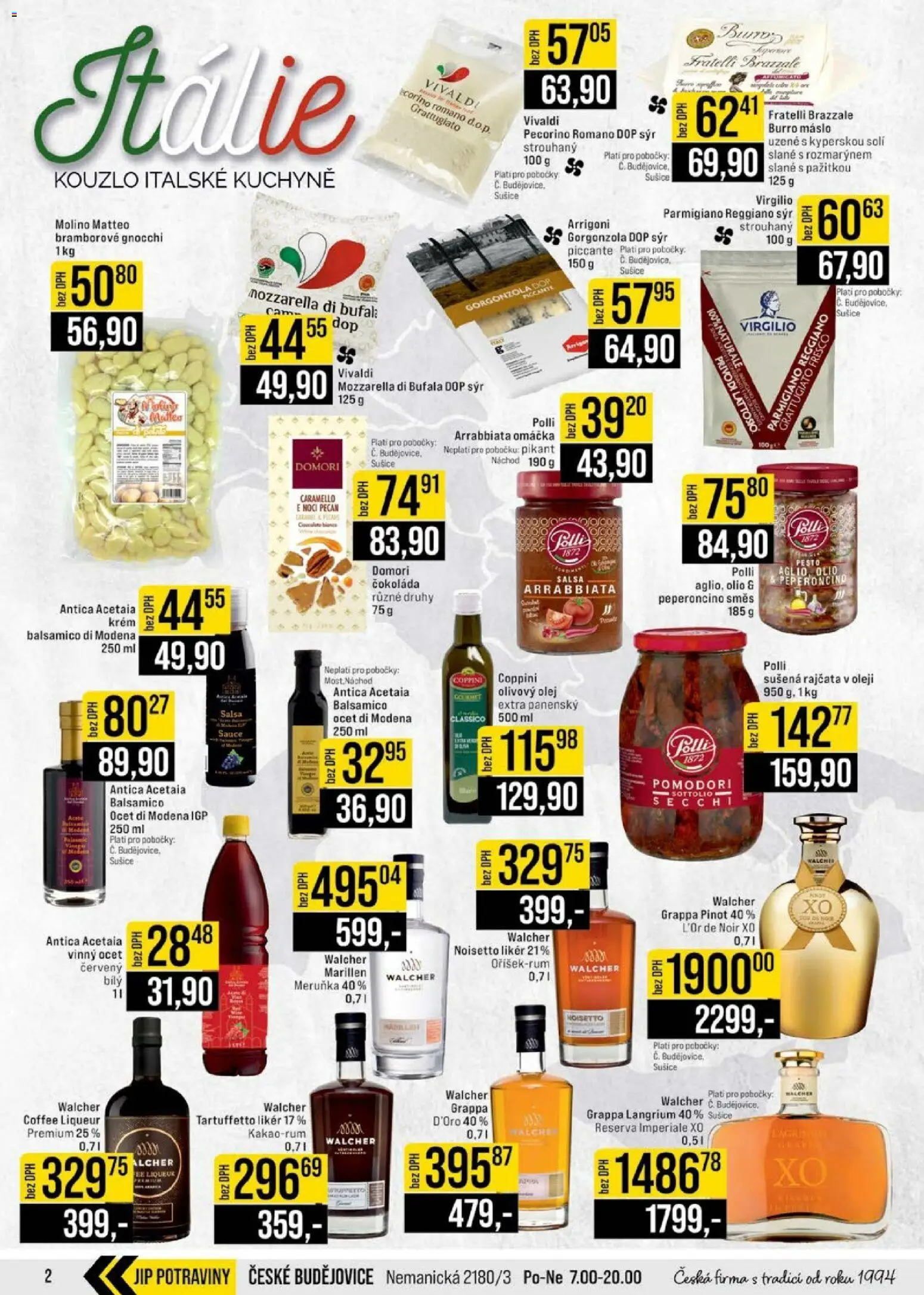 Jip leták - Cash & Carry od 22.04.2026 | Strana: 2 | Produkty: Pecorino, Pecorino Romano, Grappa, Kuchyně