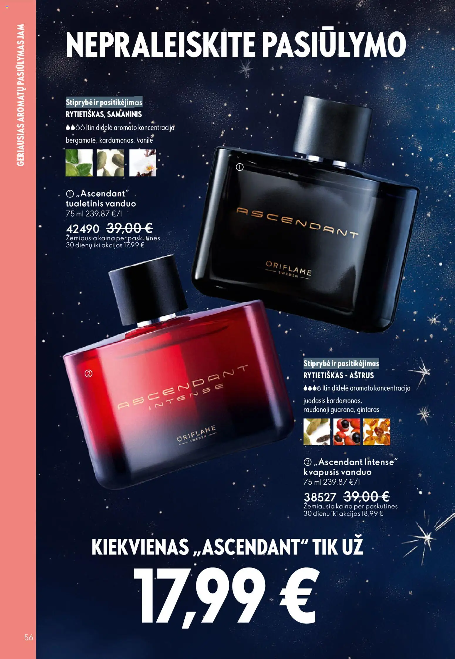 Oriflame akcijos nuo 10.12.2025 | Puslapis: 56 | Prekių: Kvapusis vanduo, Tualetinis vanduo