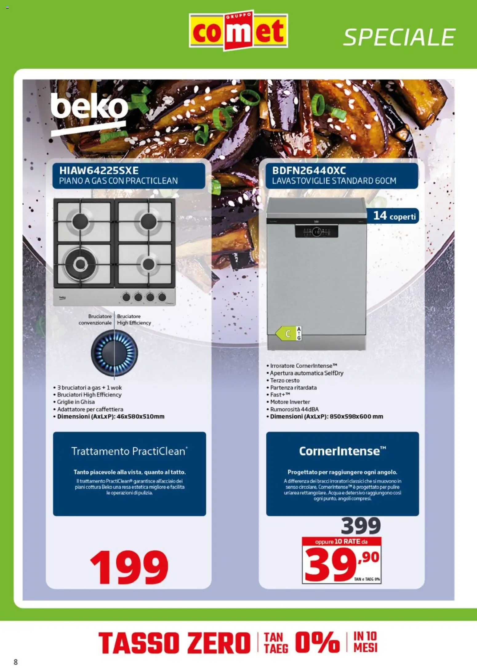 Volantino Comet del 23.01.2026 | Pagina: 8 | Prodotti: Caffettiera, Acqua, Lavastoviglie, Adattatore
