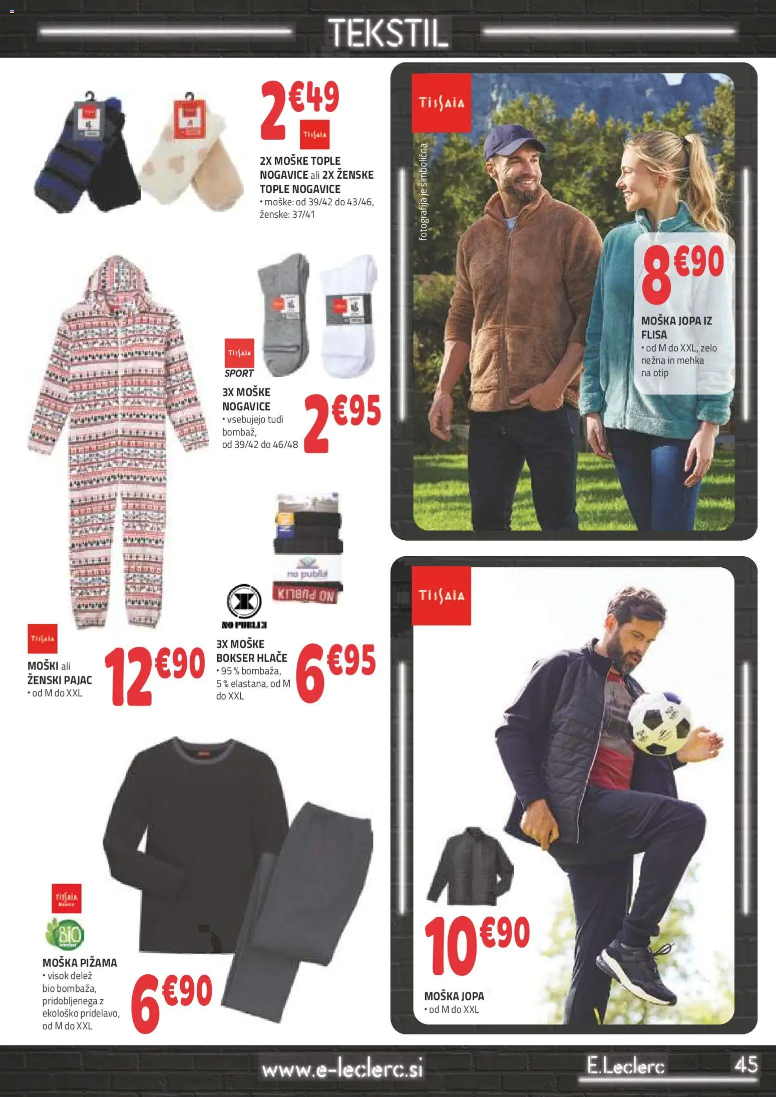 Novi E.leclerc katalog ponudbe – veljaven od 12.11.2025 | Stran: 5 | Izdelki: Pižama, Hlace, Nogavice