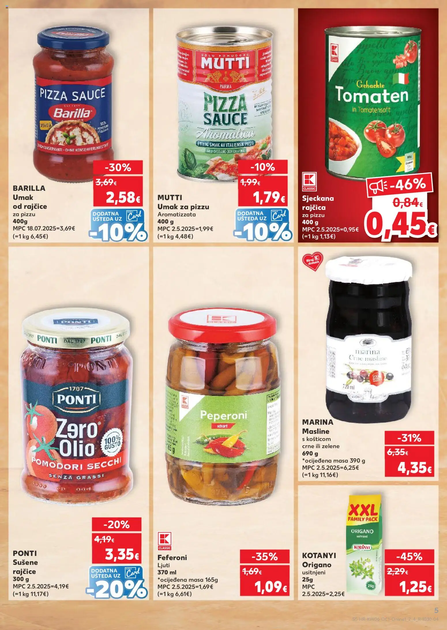 Kaufland katalog | vrijedi od 04.02.2026 | Stranica: 5 | Proizvodi: Pizza, Umak, Feferoni, Barilla